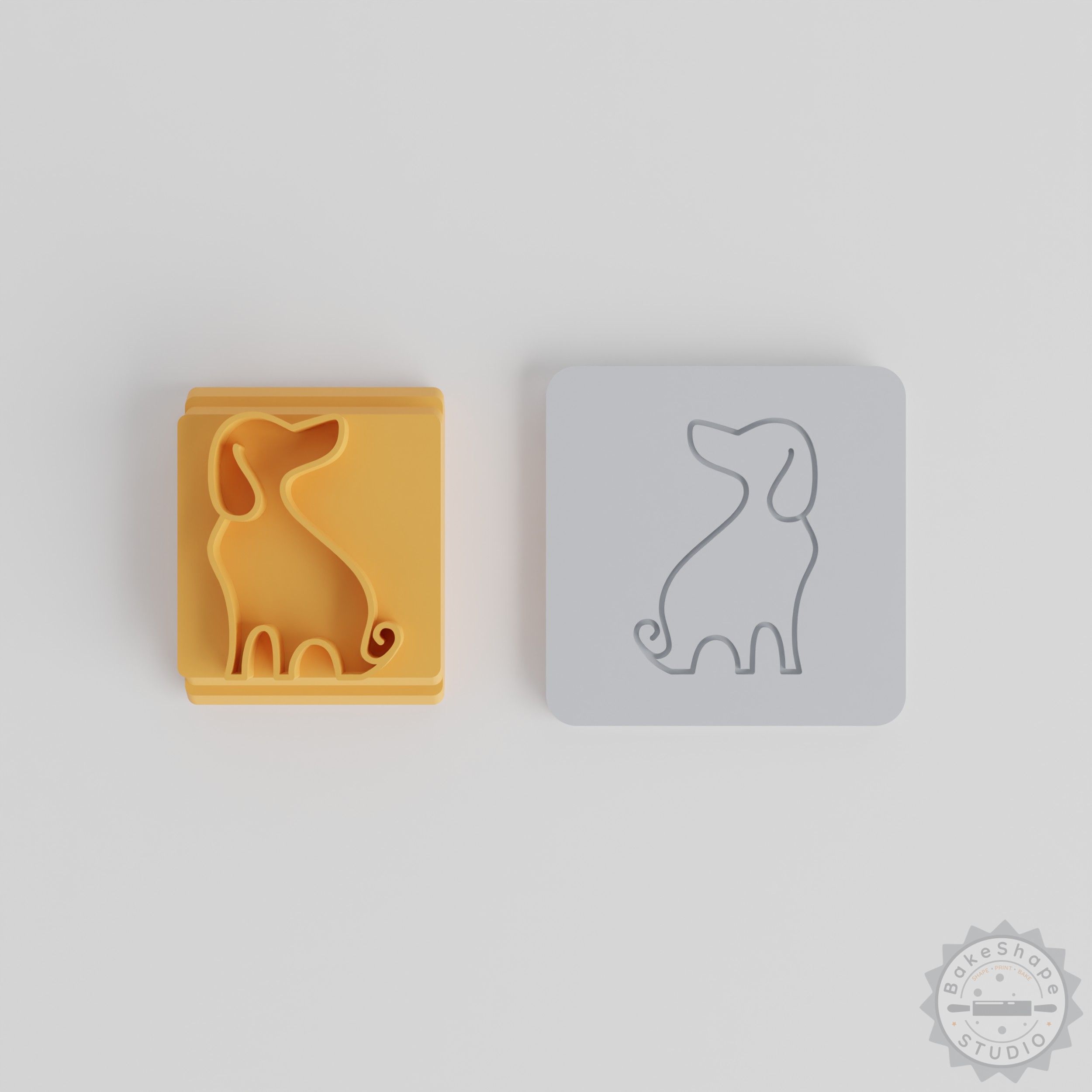 Animal Stamp Tile Set, 5-Piece Dog Motifs, Perfect for Clay, Cookies, Fondant Crafting