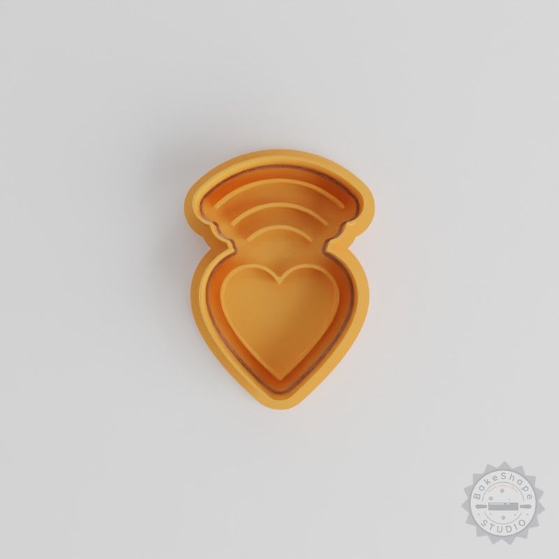 Heart Shape Cutter and Stamp Set, Cookie and Fondant, 3 Sizes S/M/L, 6 Pieces