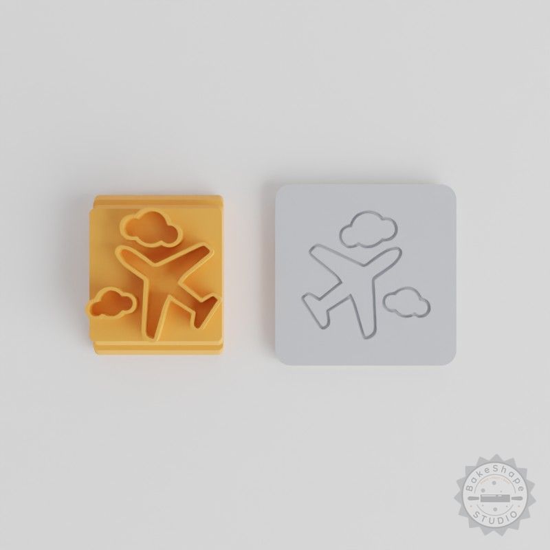 Travel Stamp Tile Set for Clay, Cookies, and Fondant with 5 Motif Sizes