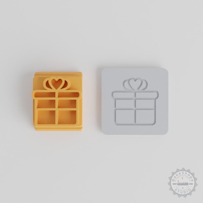 Gift Box Set, Stamp Tile for Clay, Cookies, Fondant - 5 Sizes, Perfect for Parties & Celebrations