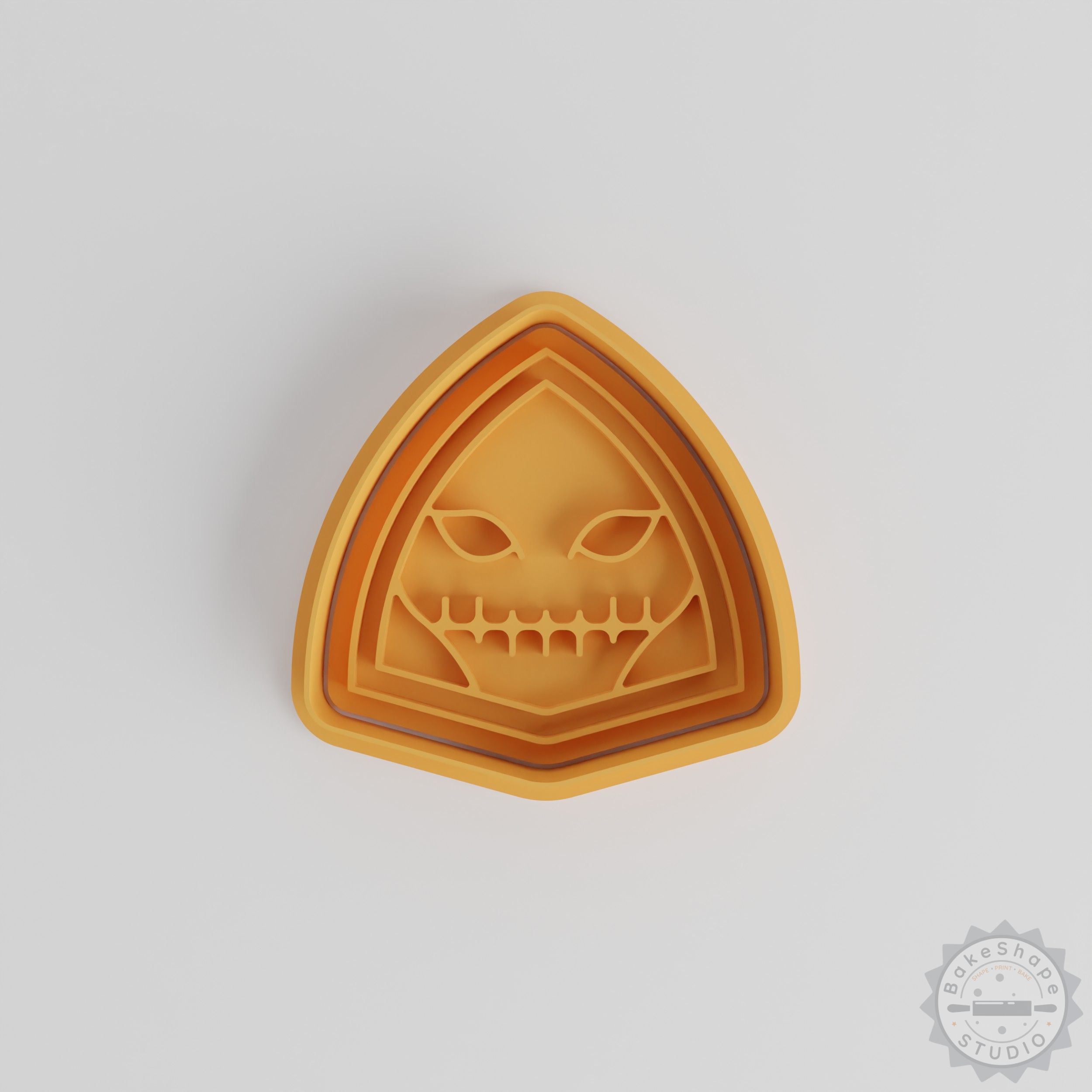 Skull Shape Cutter and Stamp Set, 6-Piece, Cookie Fondant Halloween Creepy Skull, S/M/L Sizes