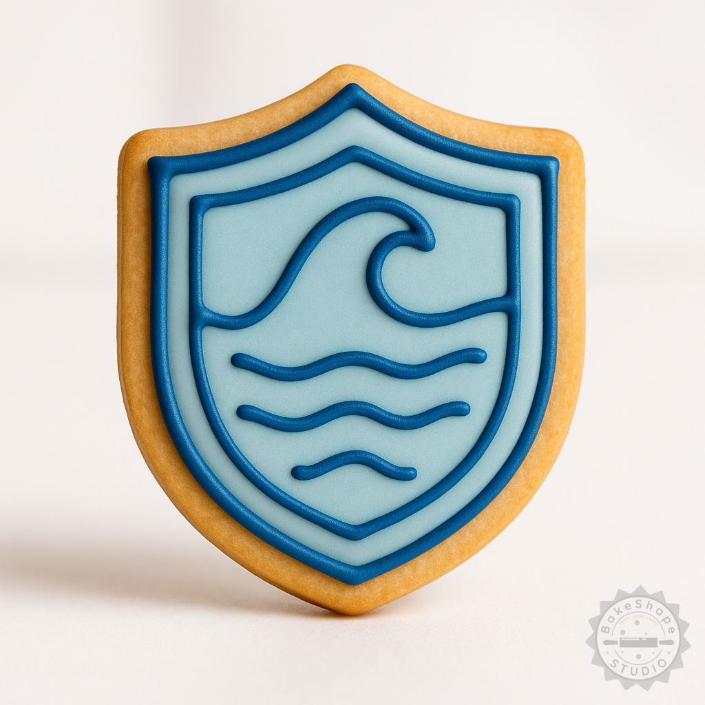 Ocean protection cookie cutter and stamp STL set with six pieces for 3D printing and decorating