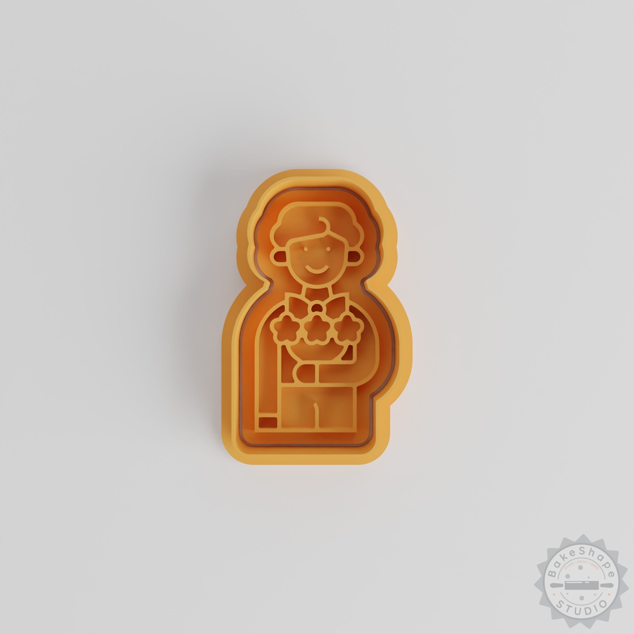 Wedding Groom Shape Cutter & Stamp Set, Cookie & Fondant Decoration, 6-Piece, S/M/L Sizes