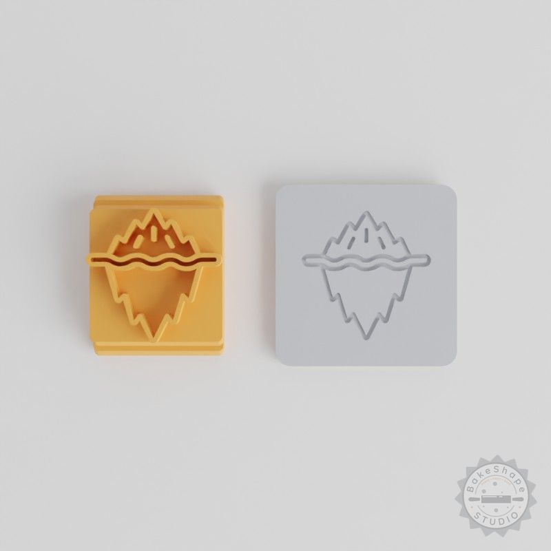 Ice Berg Stamp Tile Collection for Clay, Cookies, Fondant - 5 Sizes 20-40mm