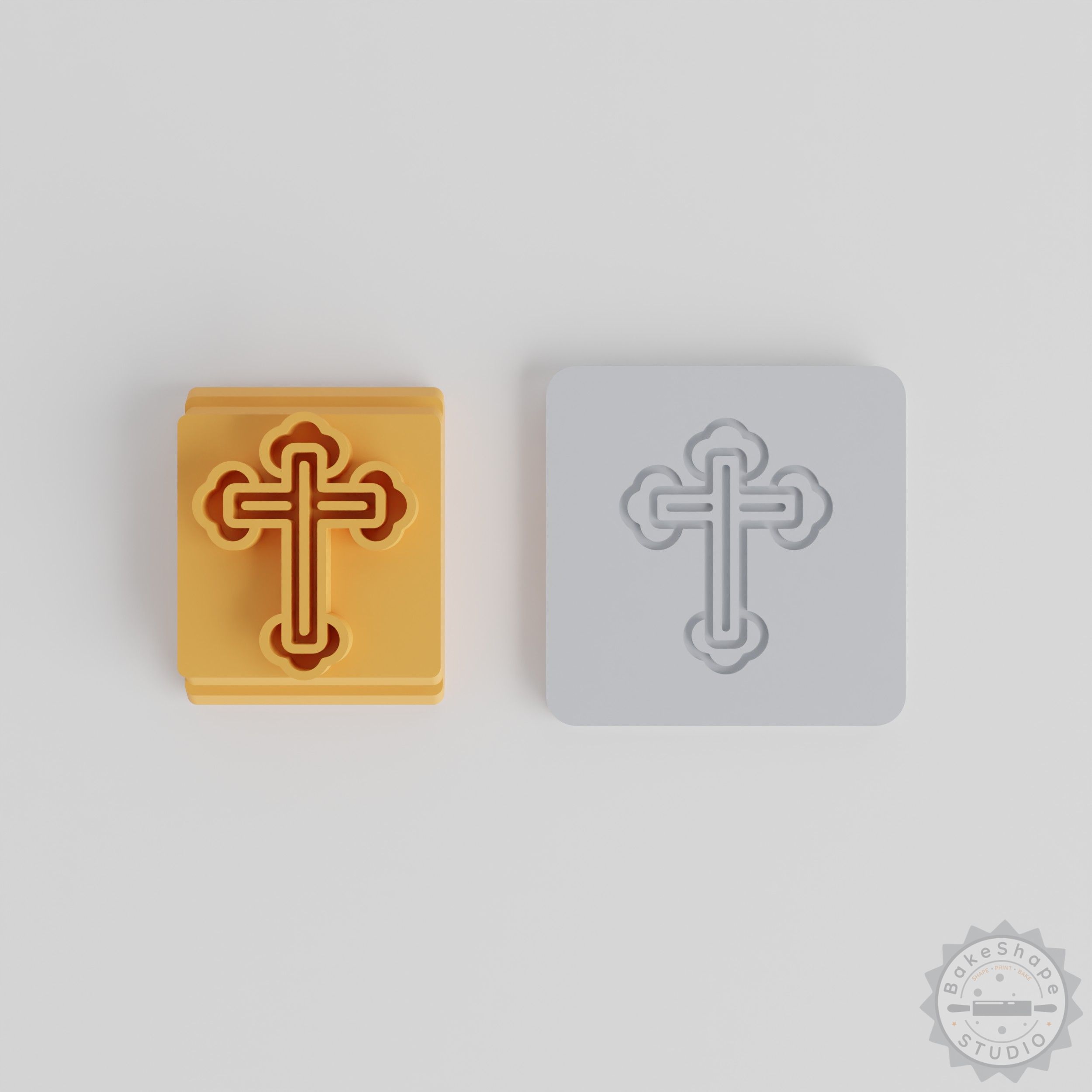Cross Stamp Tile Set, Day of the Dead Mexican Skull Designs, 5 Sizes for Clay, Cookies, Fondant