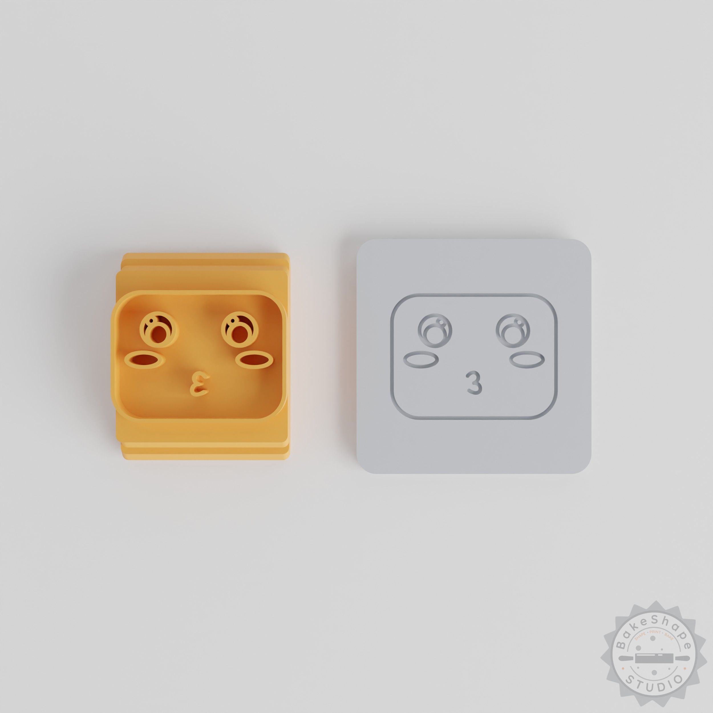 Kawaii Face Stamp Set, 5 Sizes, Cute Expression Designs for Clay, Cookies, Fondant