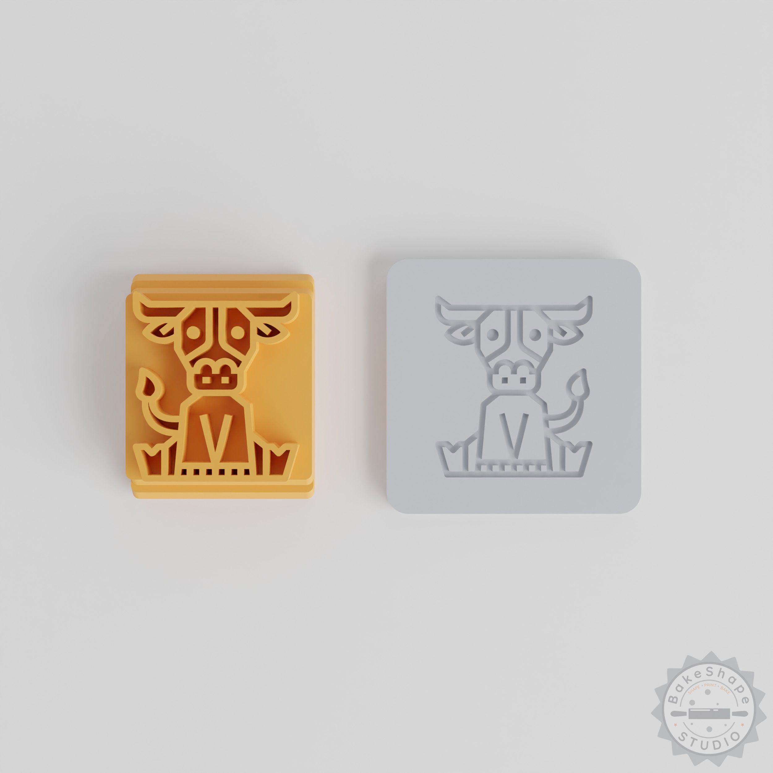 Buffalo Stamp Set, 5-Piece Wildlife Animal Clay and Cookie Tool Kit, Multiple Sizes