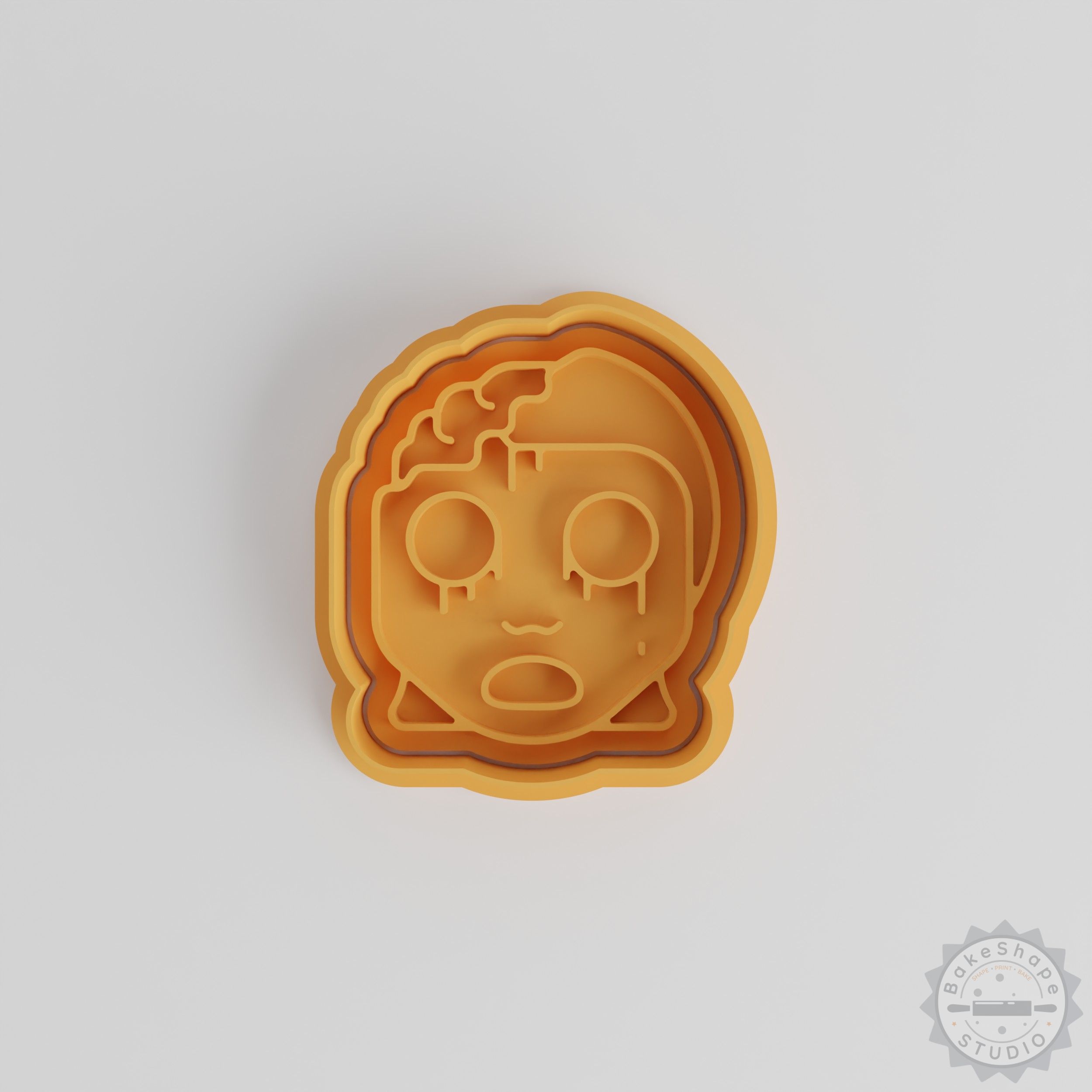 Zombie Girl Cutter & Stamp Set, Perfect for Cookies & Fondant, 3 Sizes S/M/L, 6-Piece Halloween Cookie Decorating Kit