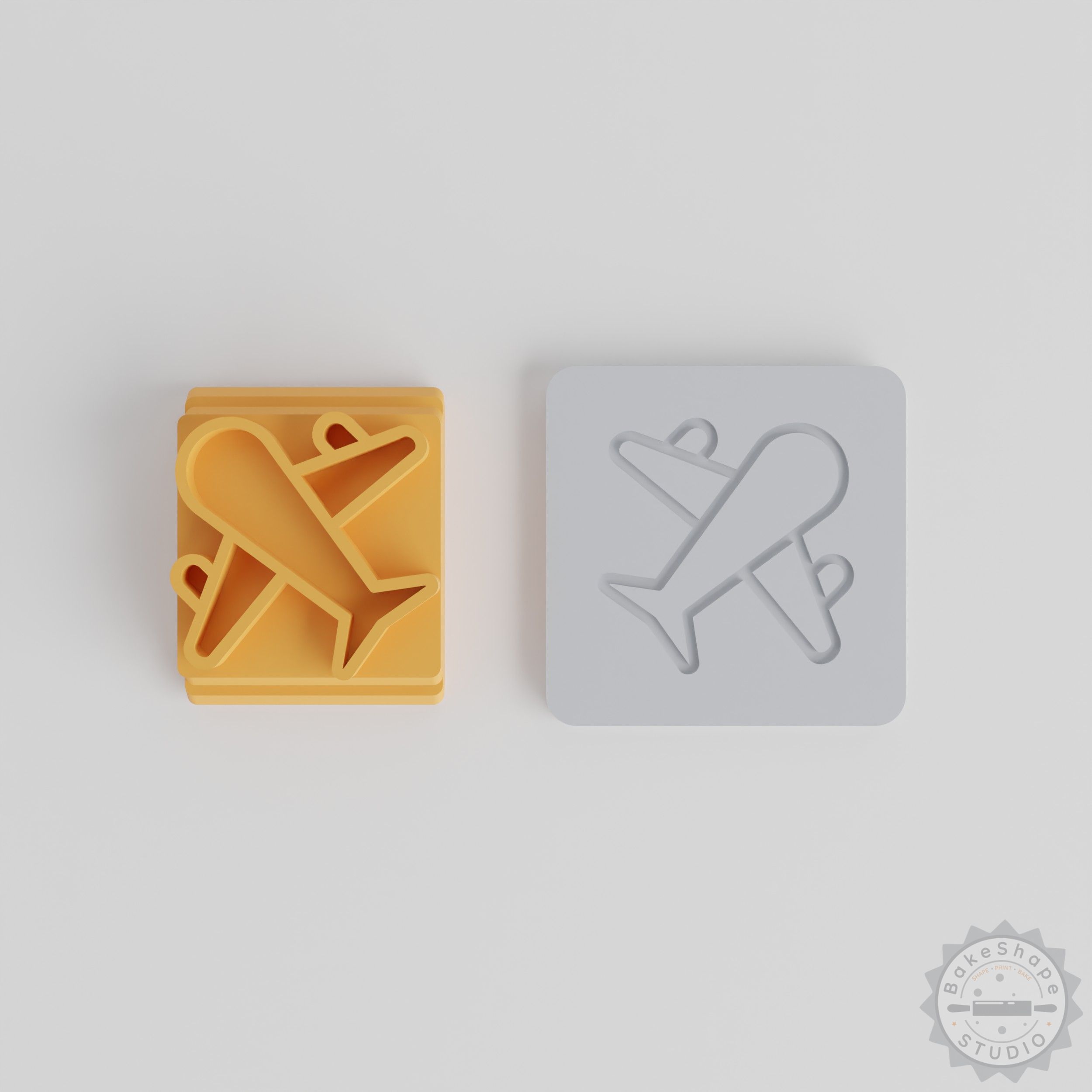 Airplane Stamp Tile Set, 5 Sizes, Perfect for Clay, Cookies, Fondant, Soft Materials Crafting