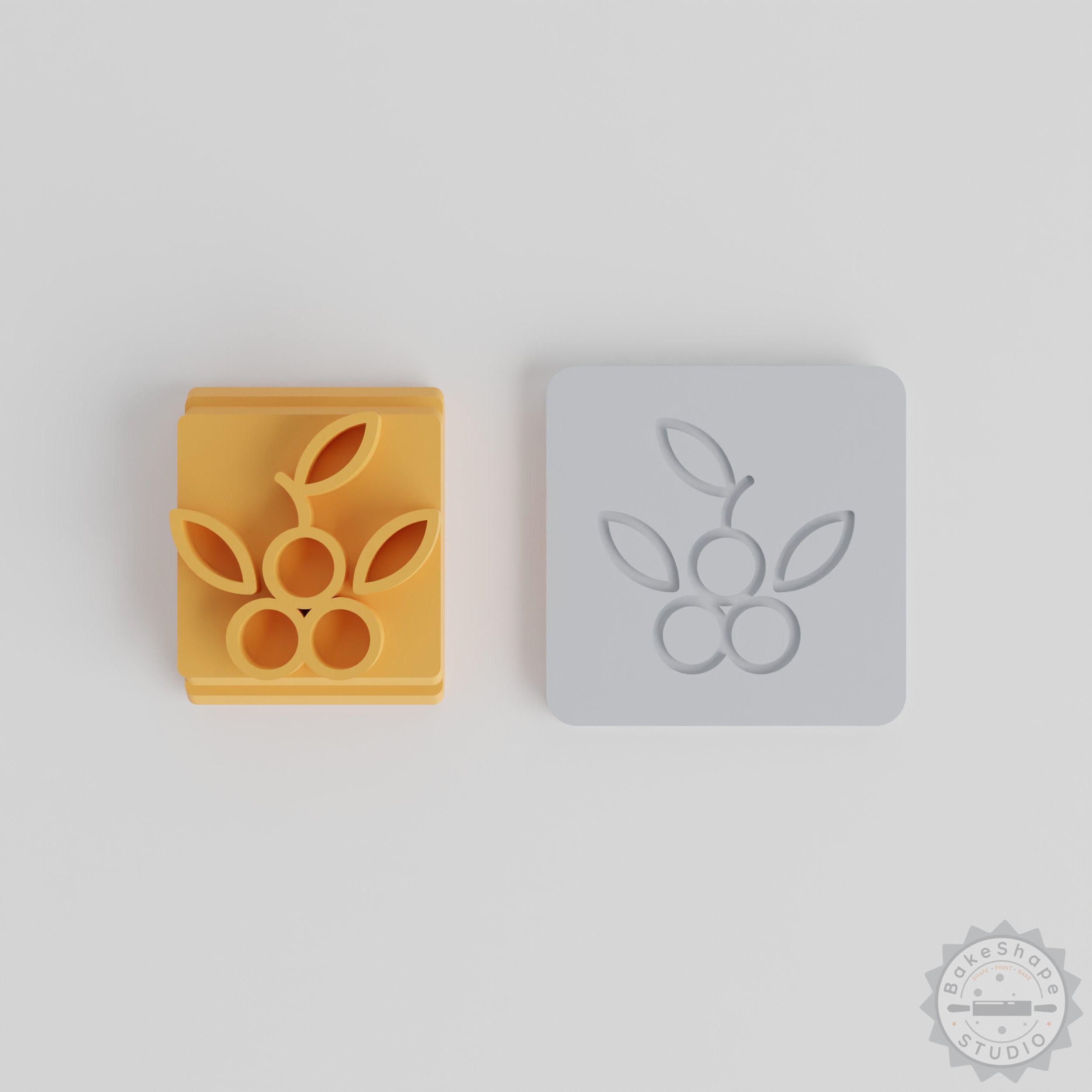 Cherry Stamp Tile Set, 5 Sizes, 20-40mm, Perfect for Clay, Cookie, Fondant Shapes