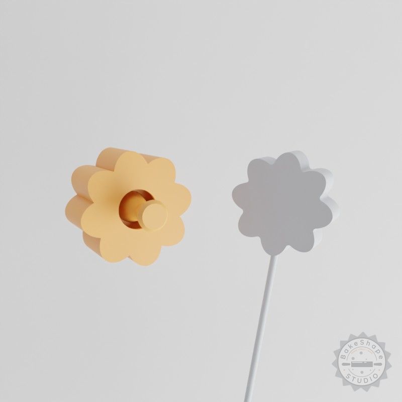 Flower Cake Pop Mold Set, Floral Design, 2-Piece Baking Tool for Spring-Themed Treats