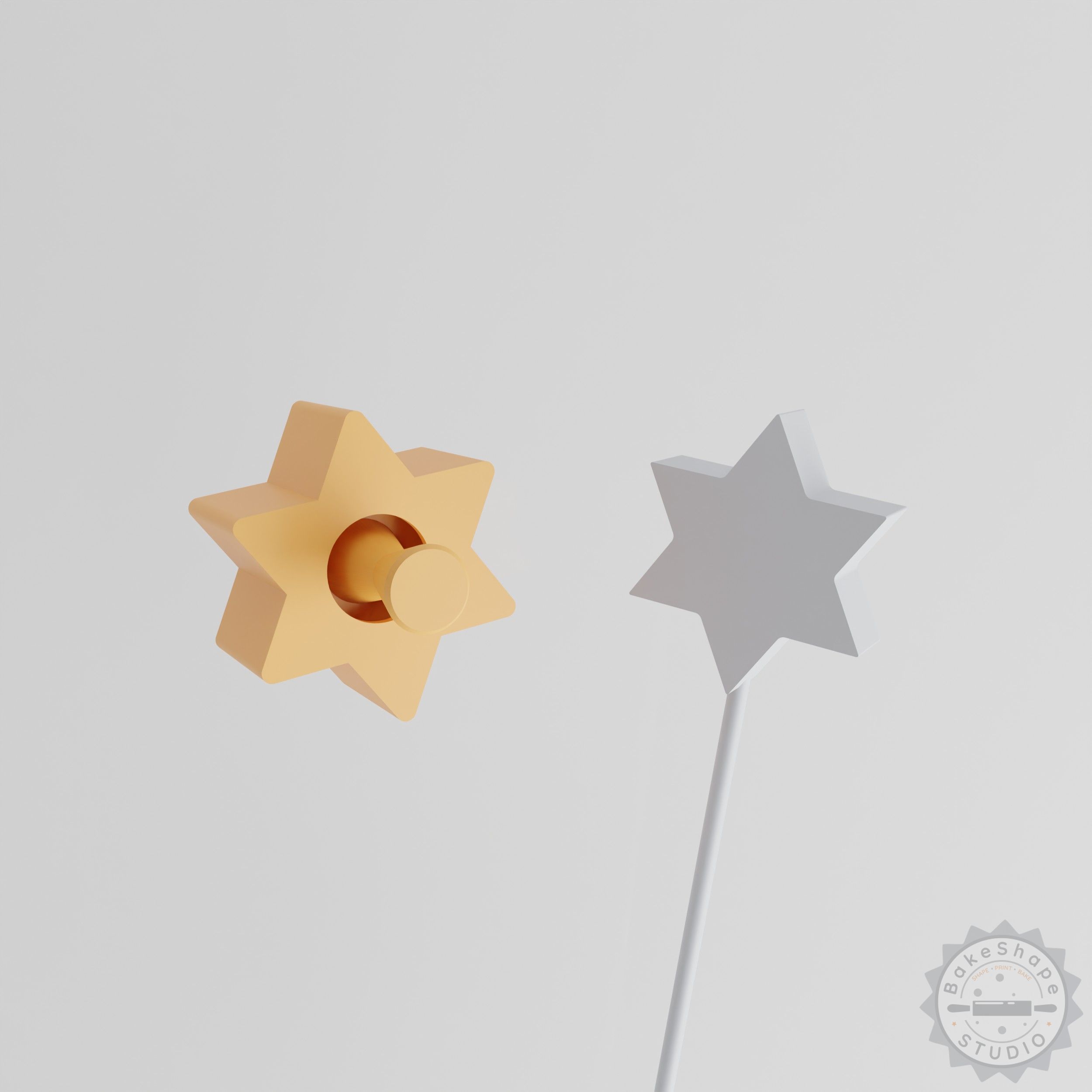 Hexagram Cake Pop Mold, Star Shape 2-Piece Set, Six Point Star, Geometric Baking Mold