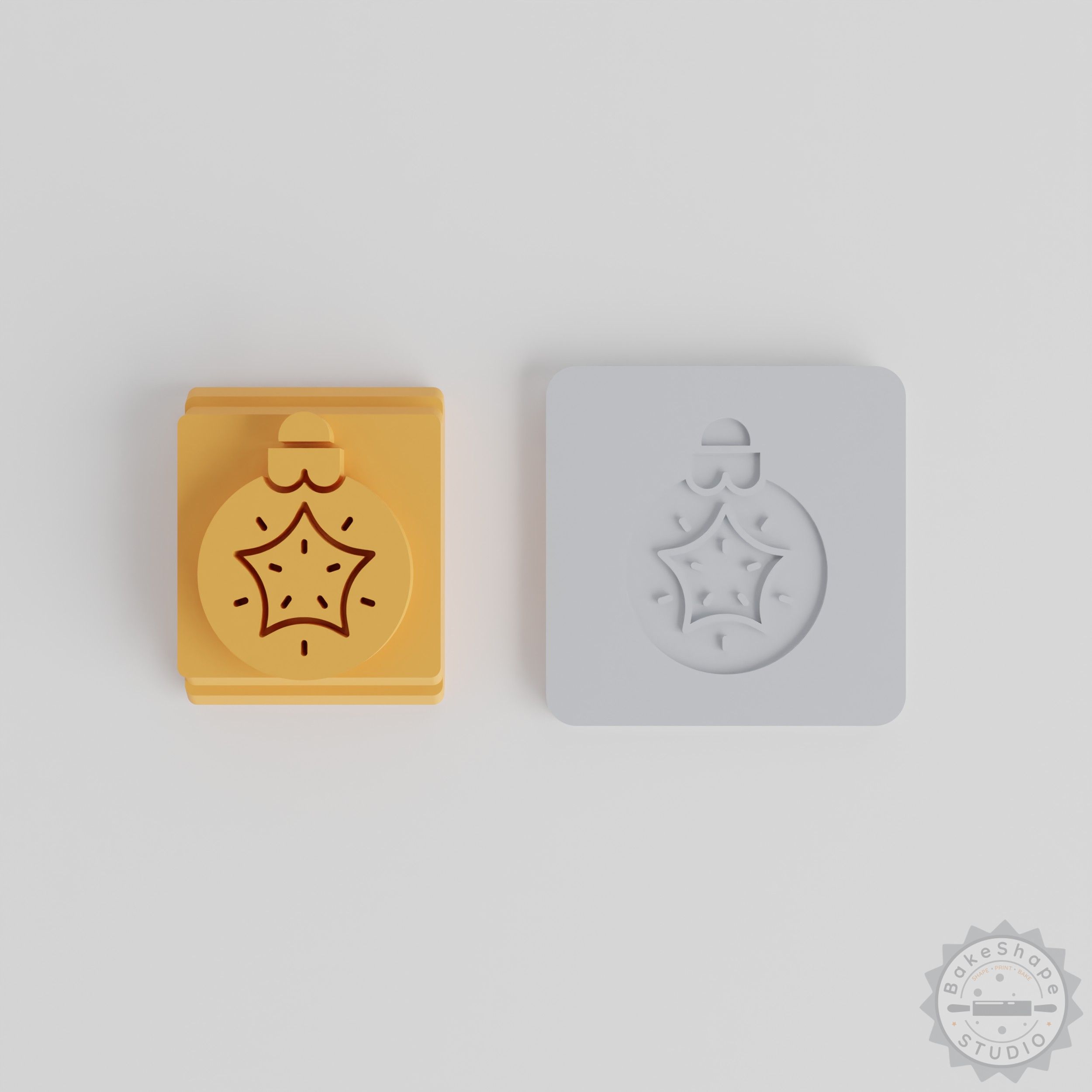 Bauble Stamp Tile Set, 5 Sizes Holiday Decoration, Perfect for Clay Cookies Fondant