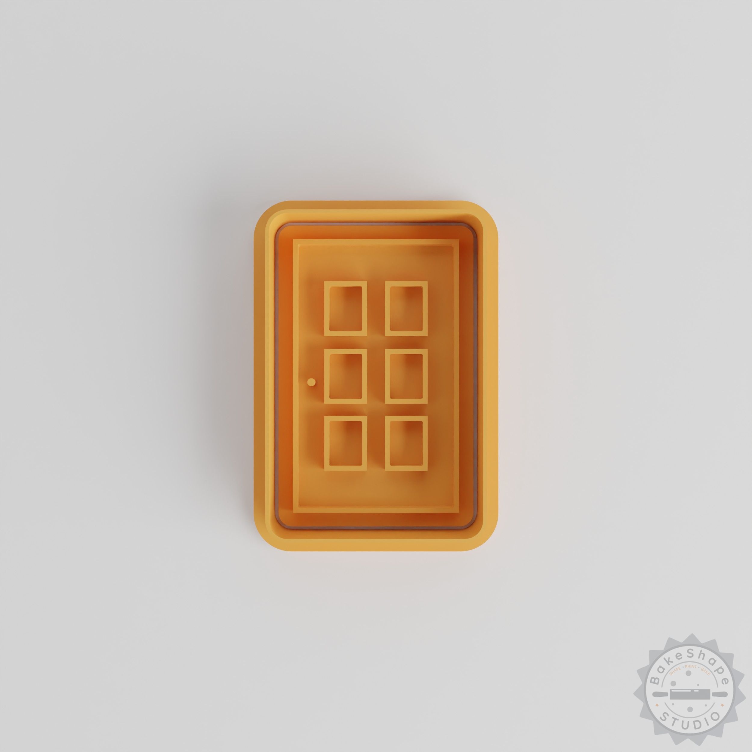 Home & Interior Door Shaped Cookie Cutter & Stamp Set, Sizes S/M/L, Perfect for Fondant & Baking