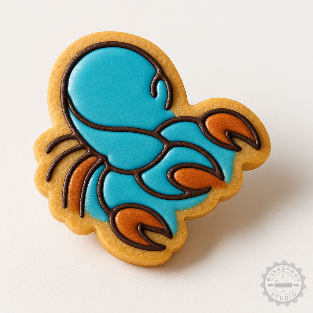 Scorpio shape cutter and stamp set STL for 3D printing astrology-themed cookies and fondant