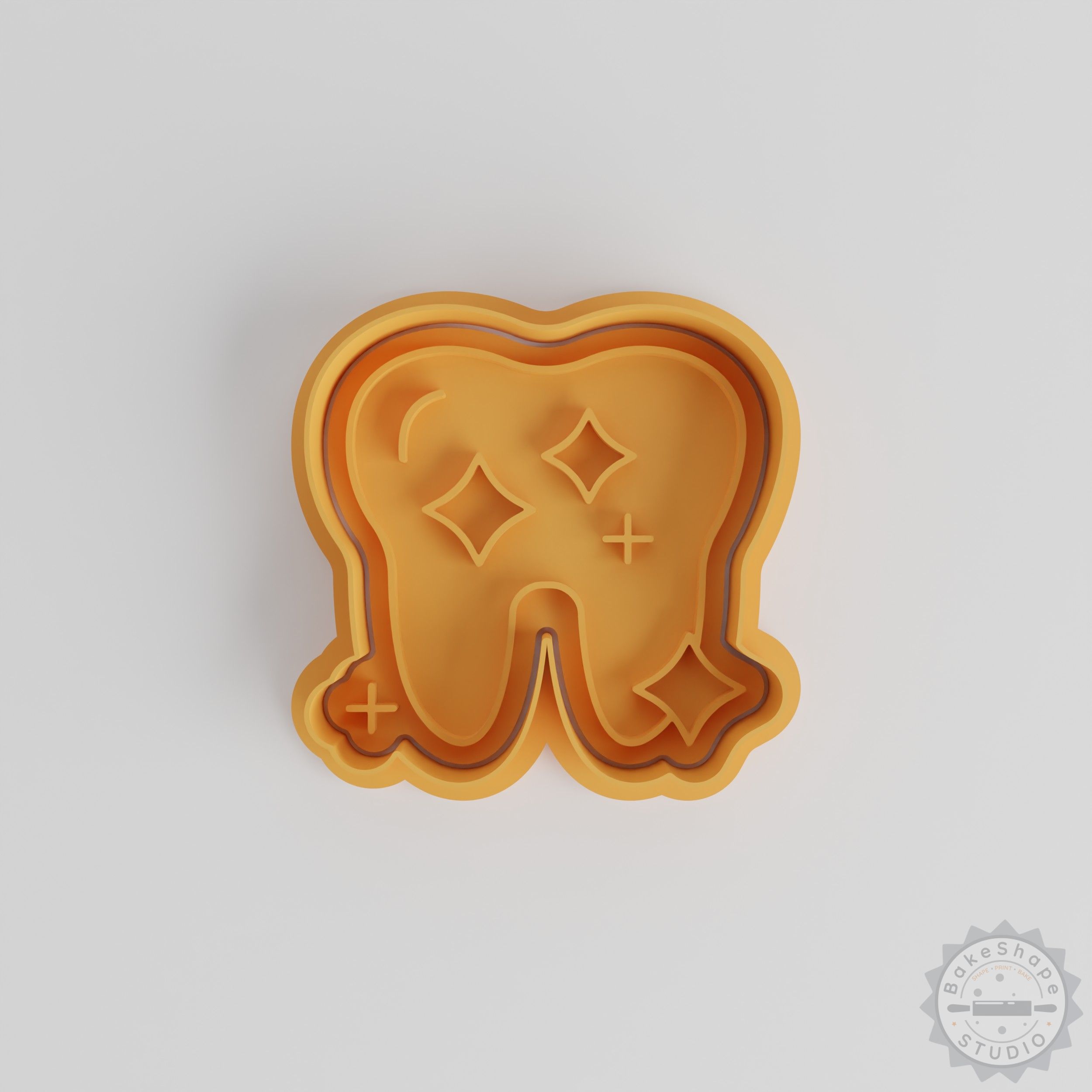 Clean Teeth Cookie Cutter & Stamp Set, 6-Piece, Dental-themed Baking Tool for Cookies & Fondant