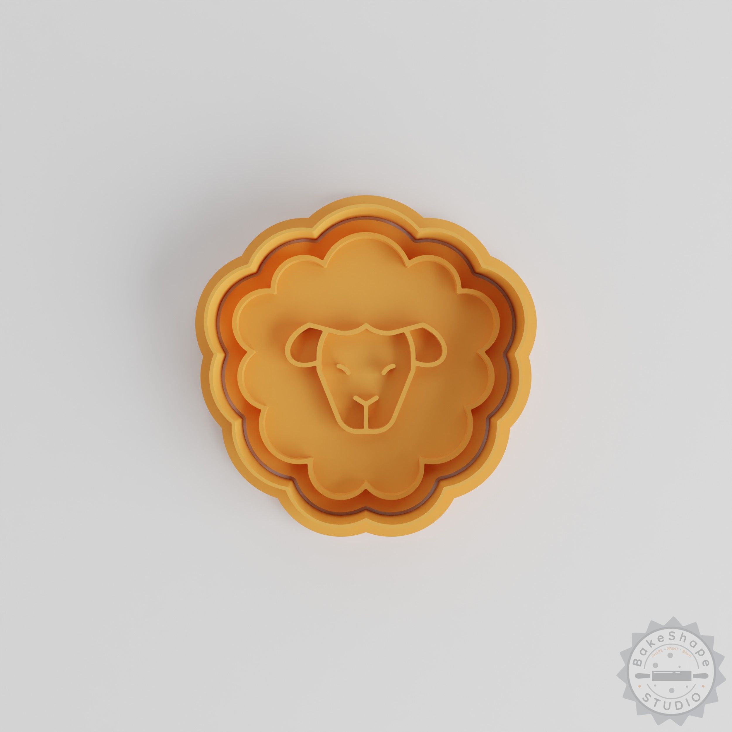 Sheep Cookie Cutter and Stamp Set, 6 Piece, S/M/L Sizes for Fondant, Baking, Farm Animal Design