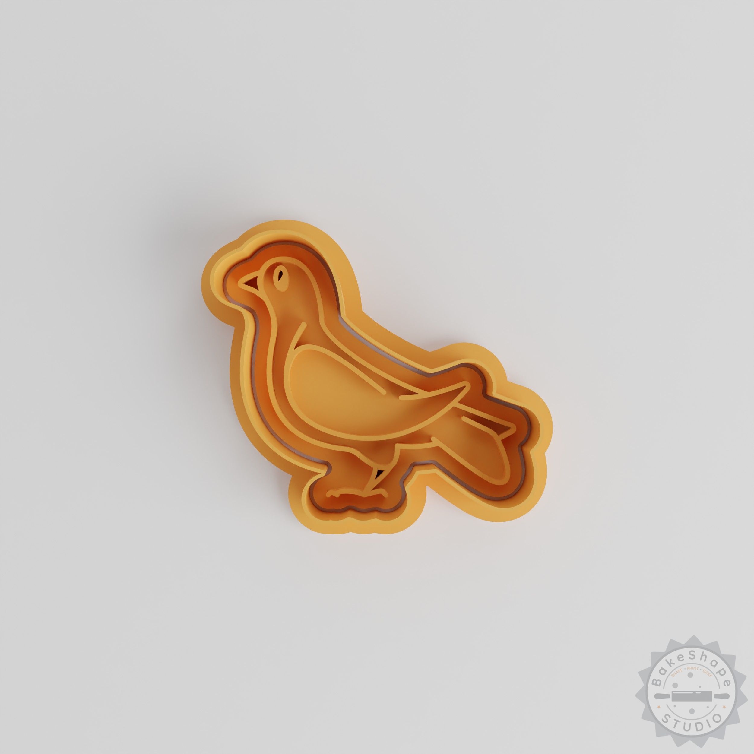 Pigeon Cookie Cutter Set, Shape Cutter & Stamp for Fondant, 6-Piece Animal Design