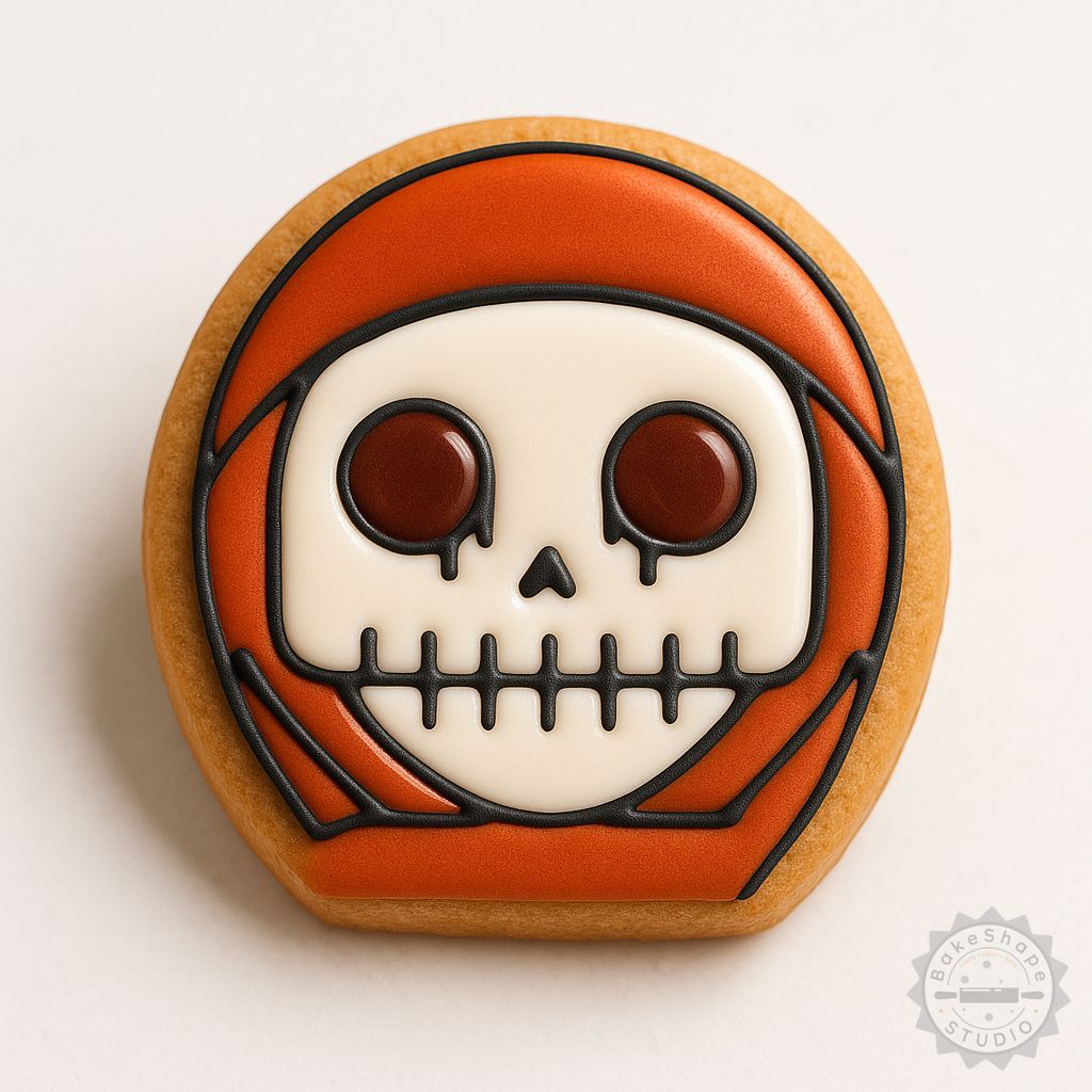 Skull Boy cookie cutter and stamp STL for Halloween-themed 3D printed baking and decorating