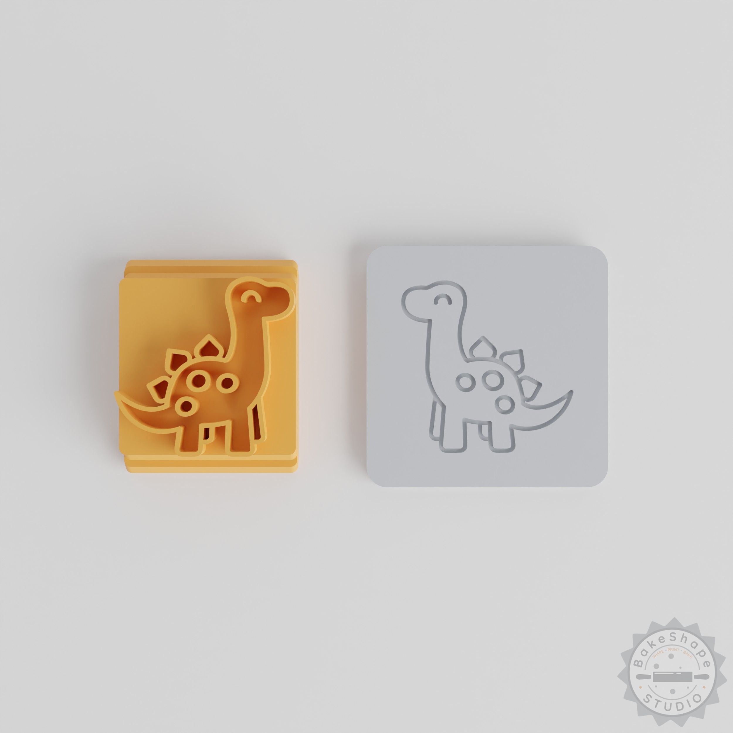 Dinosaur Stamp Tile Set, 5-Piece, 20-40mm Sizes, Perfect for Clay, Cookies, Fondant