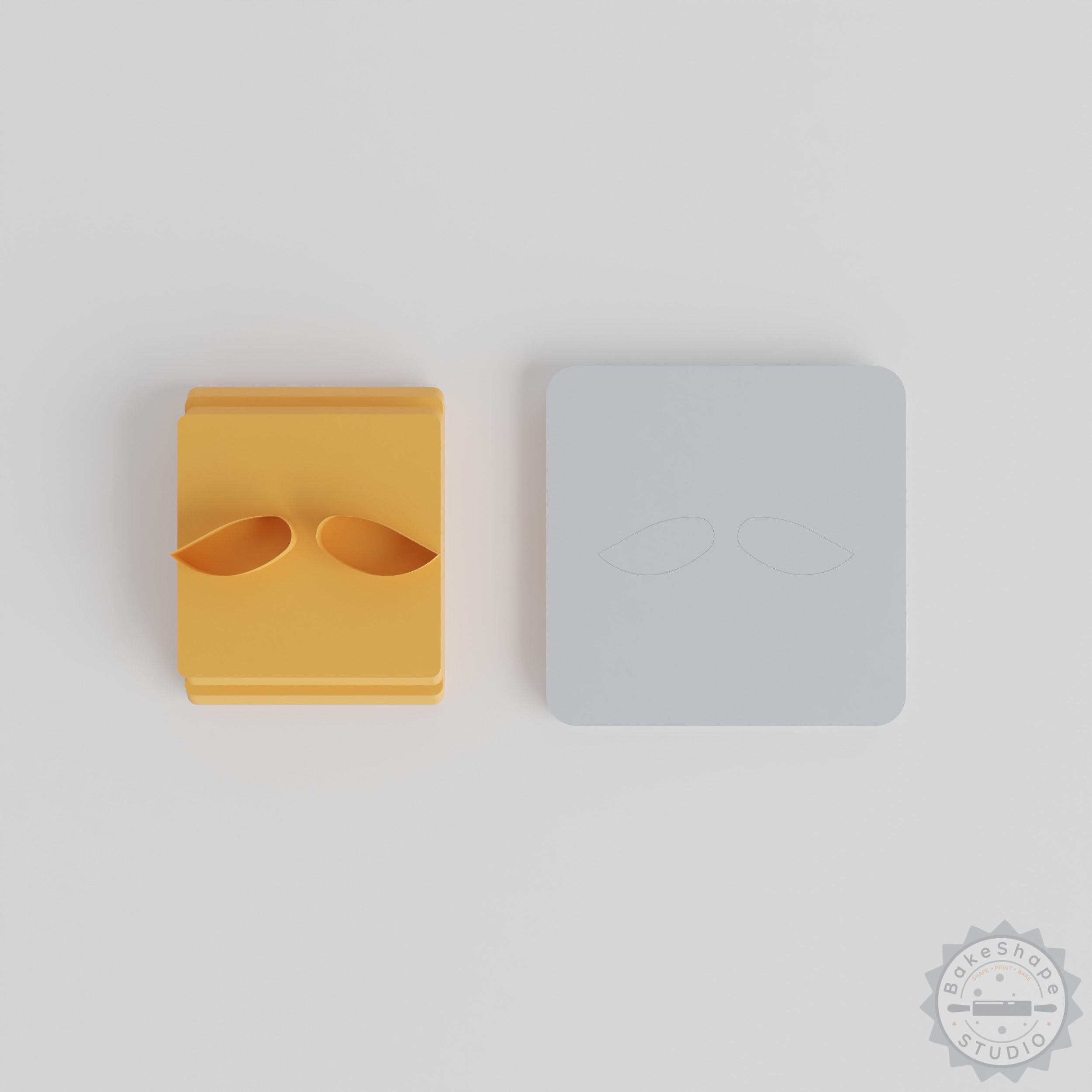 Moustache Stamp Tile Set, 5 Sizes for Clay, Cookies, Fondant, Facial Hair Design