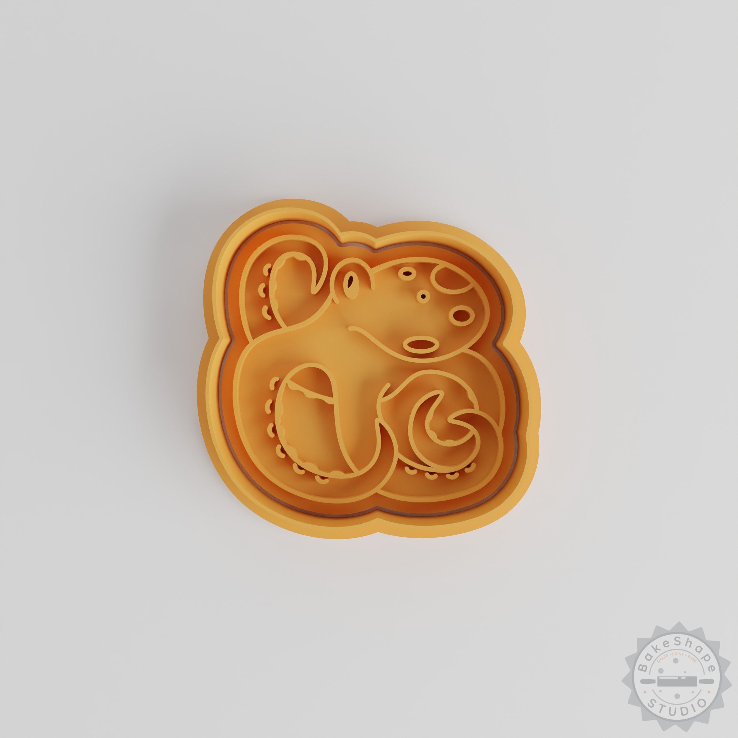 Octopus Cookie Cutter & Stamp Set, 6-Piece, Animal Sea Life, S/M/L Sizes for Fondant