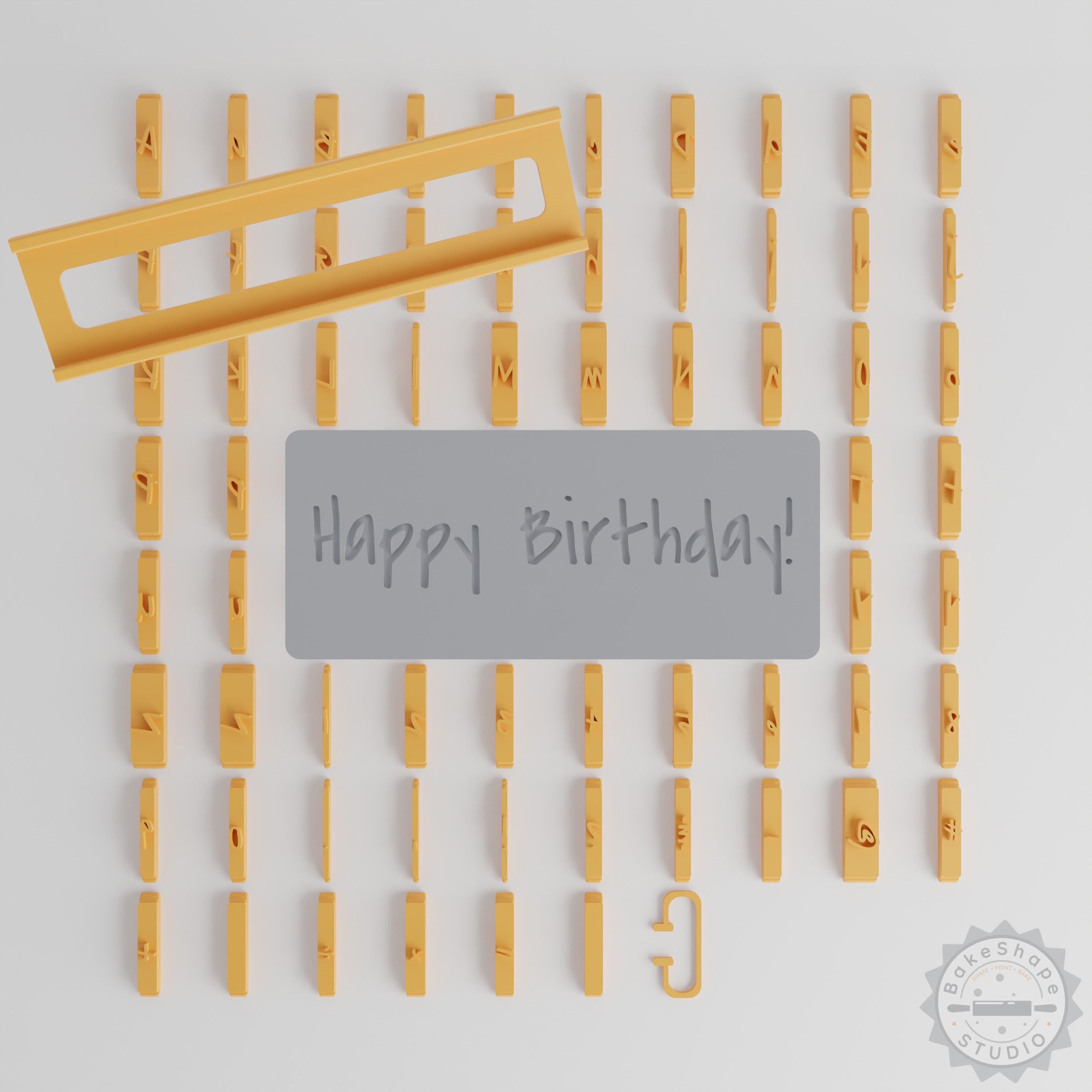 Covered By Your Grace Font Tiles Set, 1/2", Alphabet Stamps for Clay, Cookies, Fondant, 80 Pieces