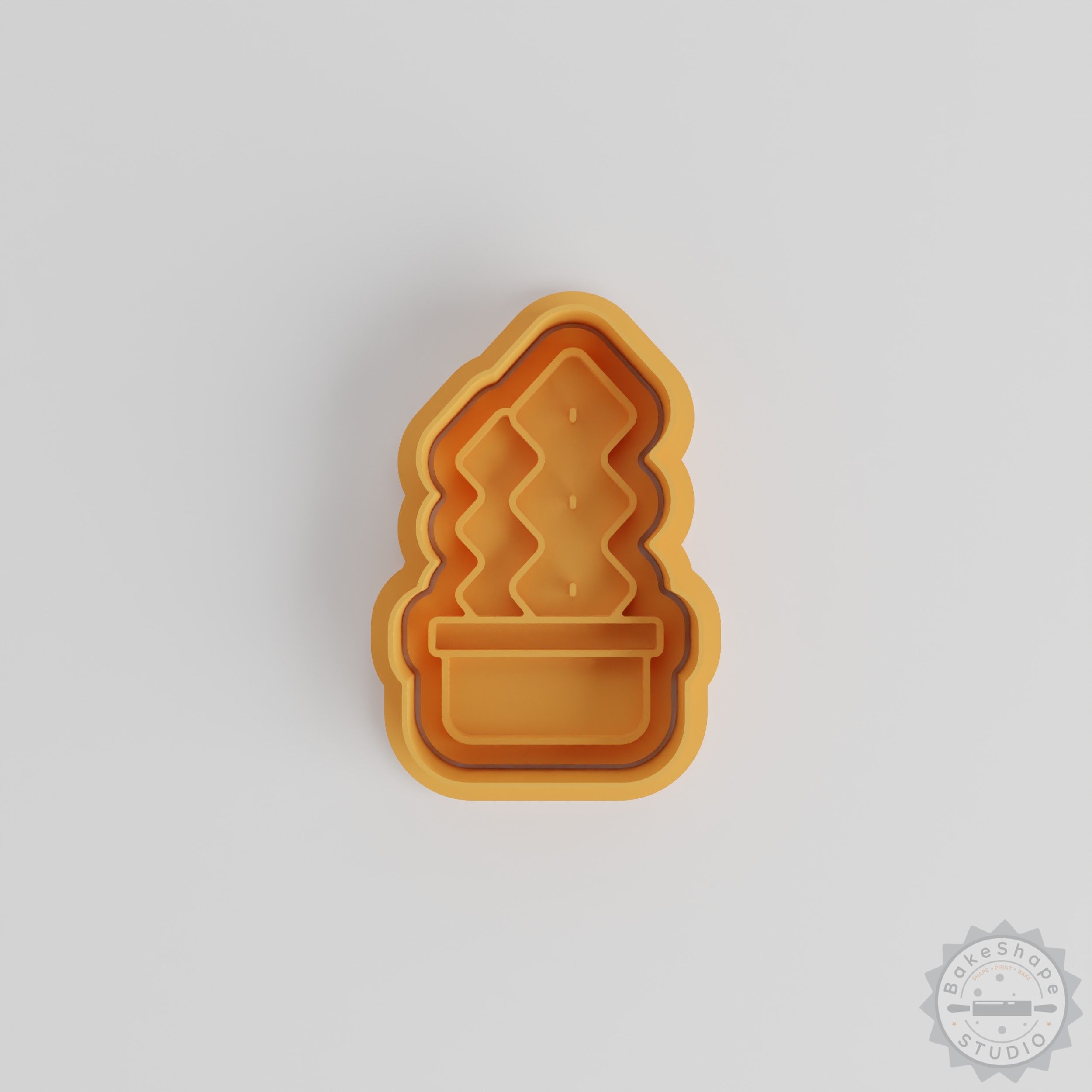 Zig Zag Cactus Cookie Cutter Set, Wavy Cactus Fondant Stamp, 6-Piece, S/M/L Sizes