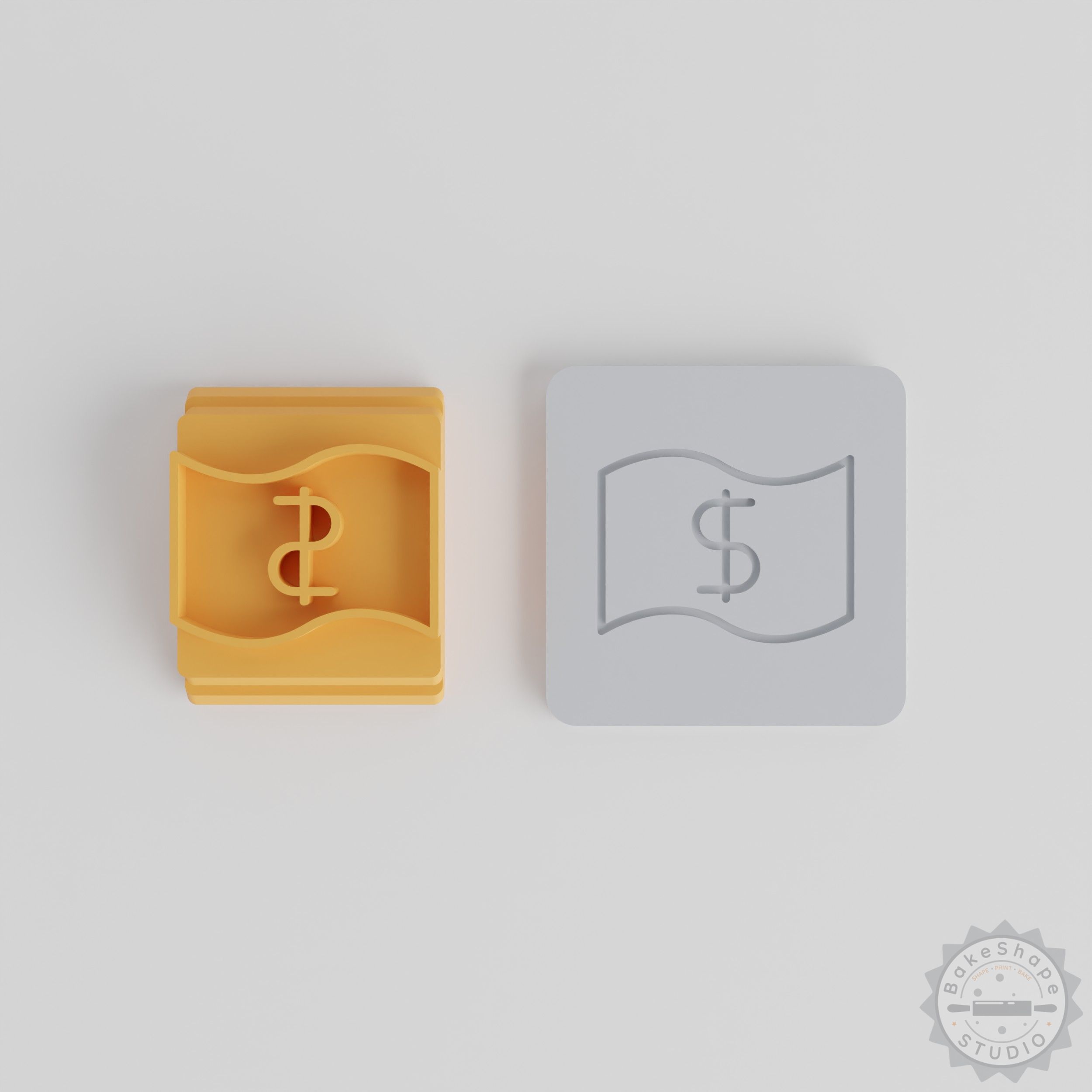 Money Stamp Tile Set, 5 Motif Sizes 20-40mm, Perfect for Clay, Cookies, Fondant