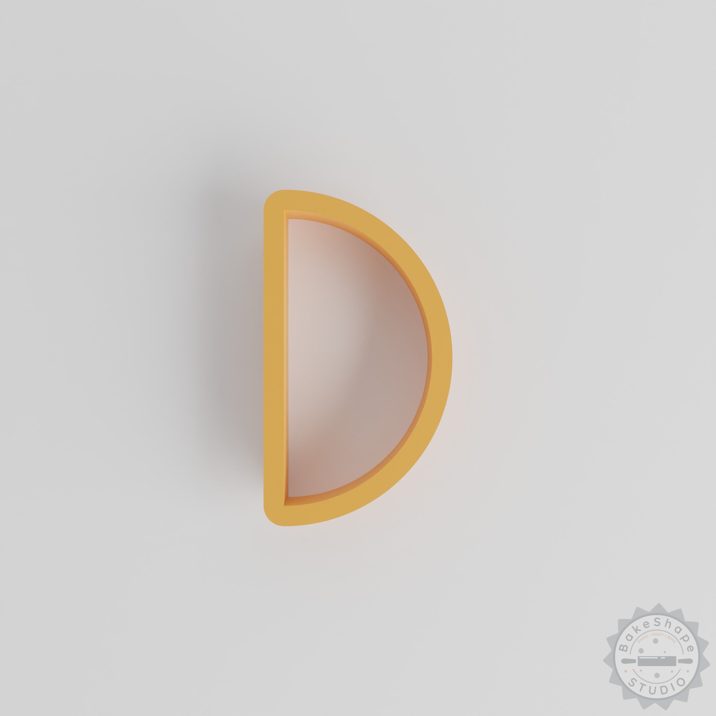 Semicircle shape cutter set featuring 18 sizes STL file for 3D printing geometric cookie and fondant cutters