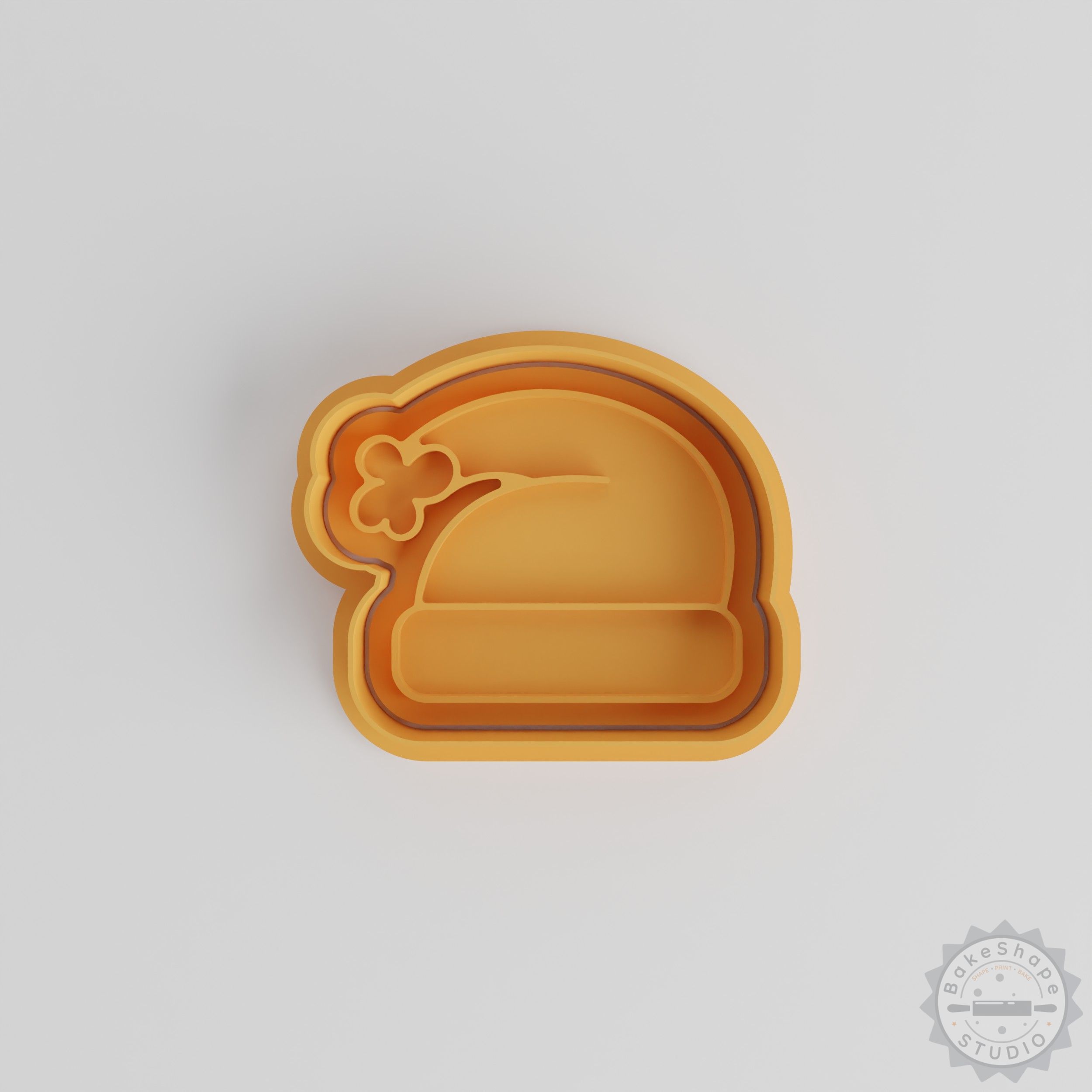 Santa Hat Shape Cutter & Stamp Set, 6-Piece Christmas Cookie, Fondant Craft Kit