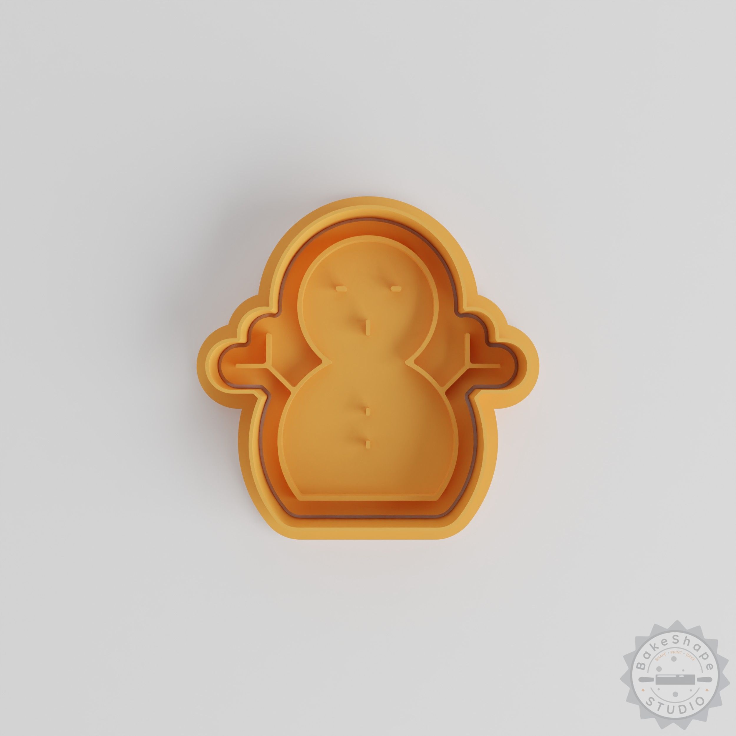 Snowman Cookie Cutter Stamp Set, 6 Piece, Winter Baking Decor, Fondant S/M/L Shapes, Christmas Holiday Theme