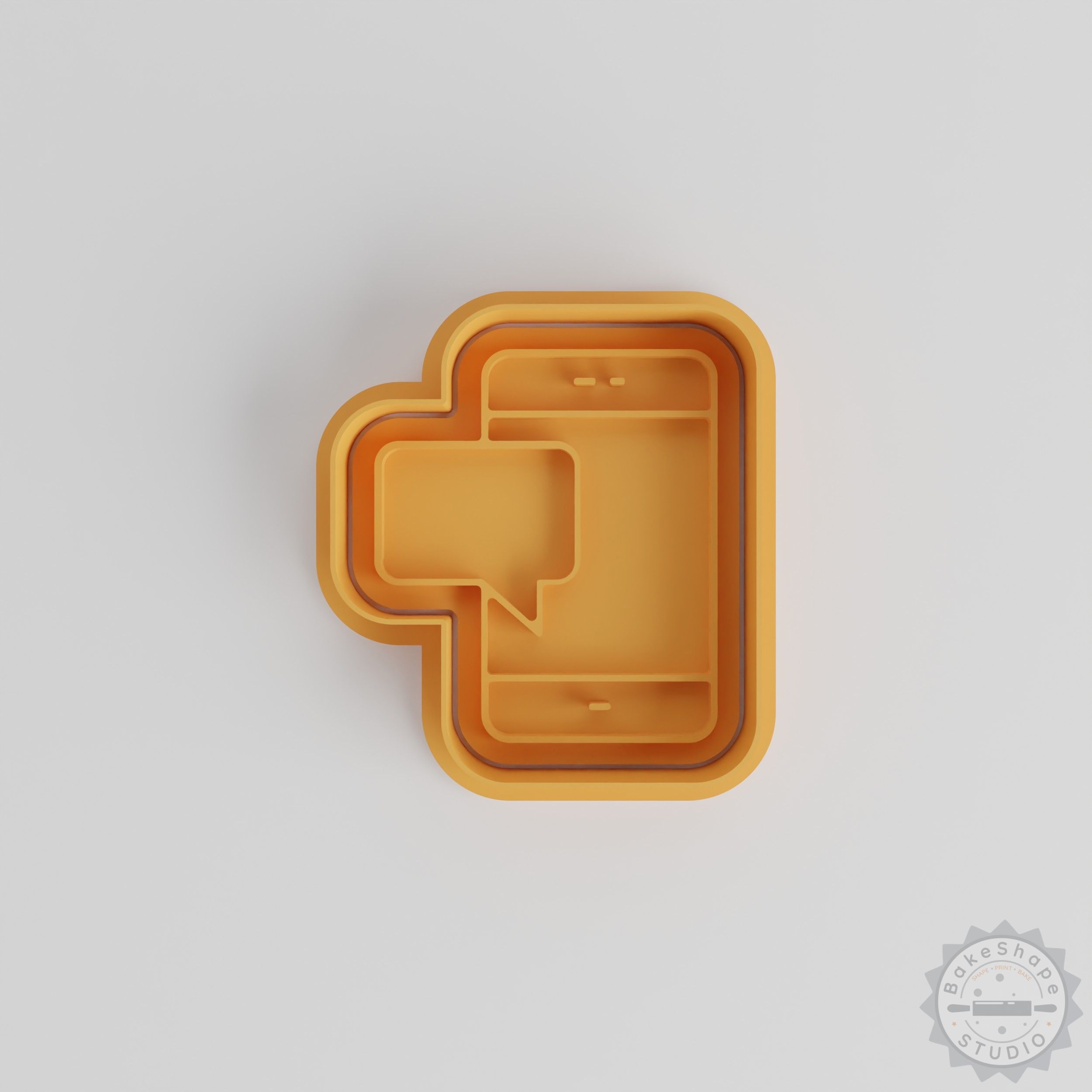Mobile Message Shape Cookie Cutter and Stamp Set, Perfect for Fondant, 6 Pieces, S/M/L Sizes