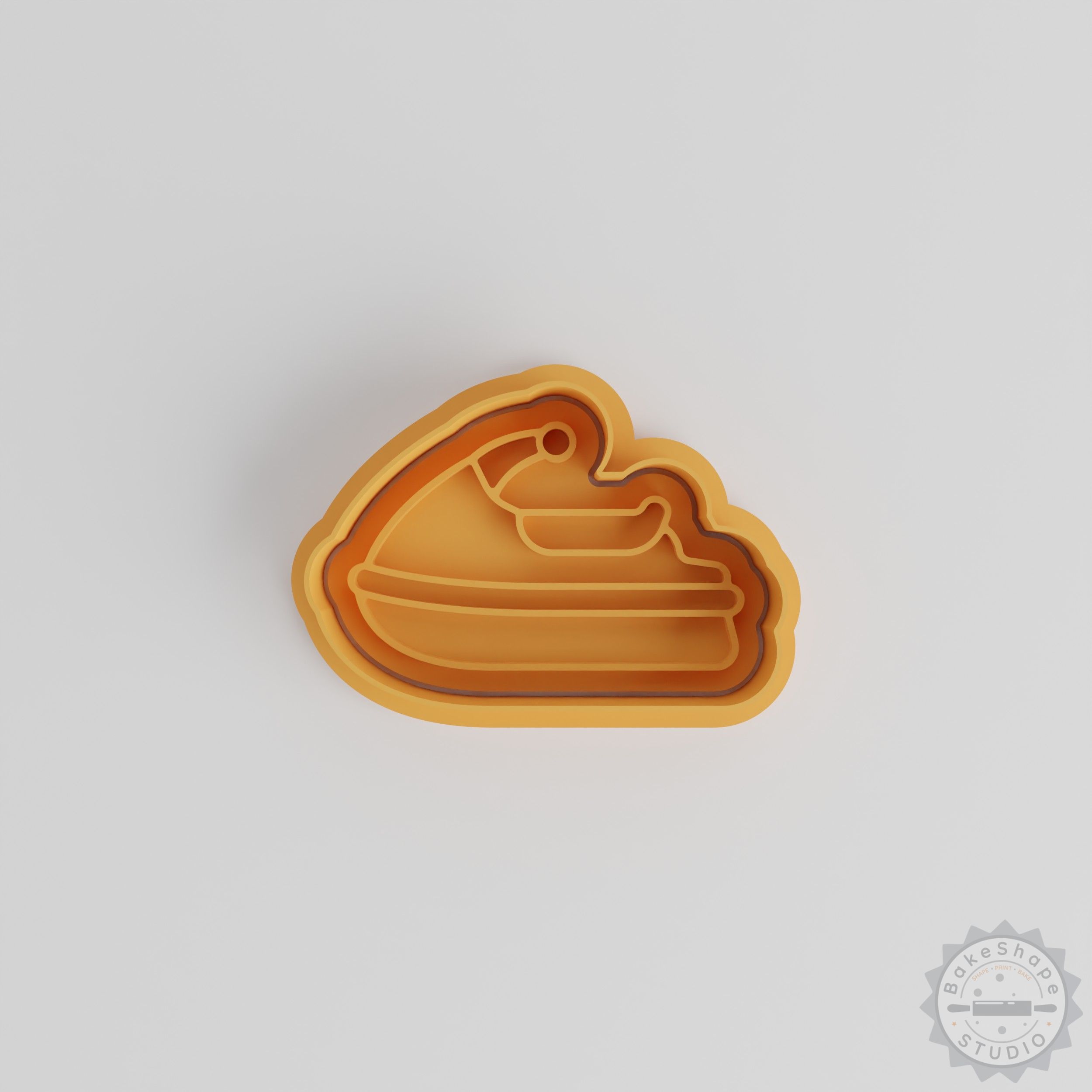 Jet Ski Shape Cutter & Stamp Set, Perfect for Cookie & Fondant, Includes 6 Pieces, S/M/L Sizes