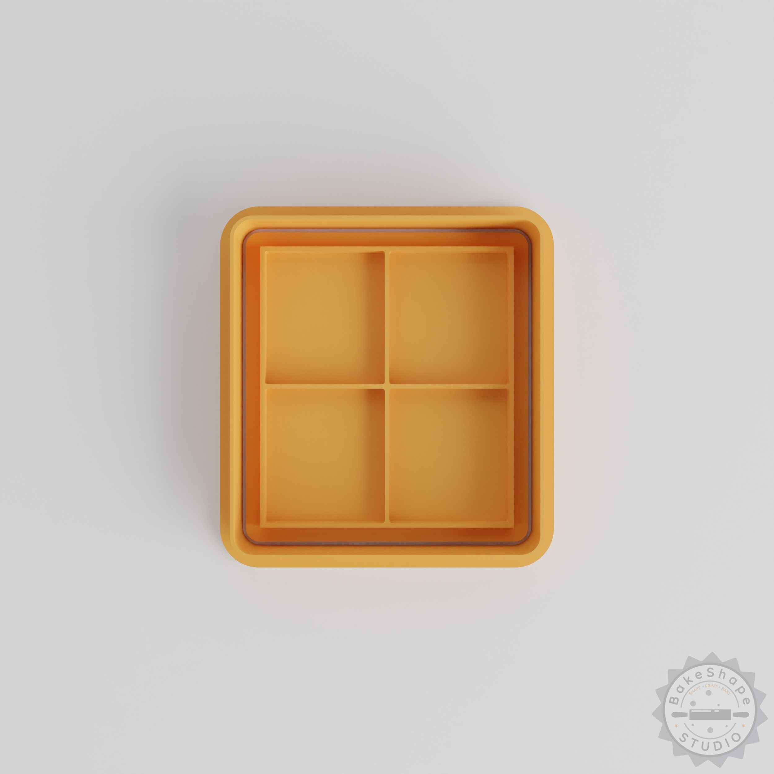 Window Frame Cookie Cutter and Stamp Set, Decorative Baking Tool, 6-Piece S/M/L Sizes