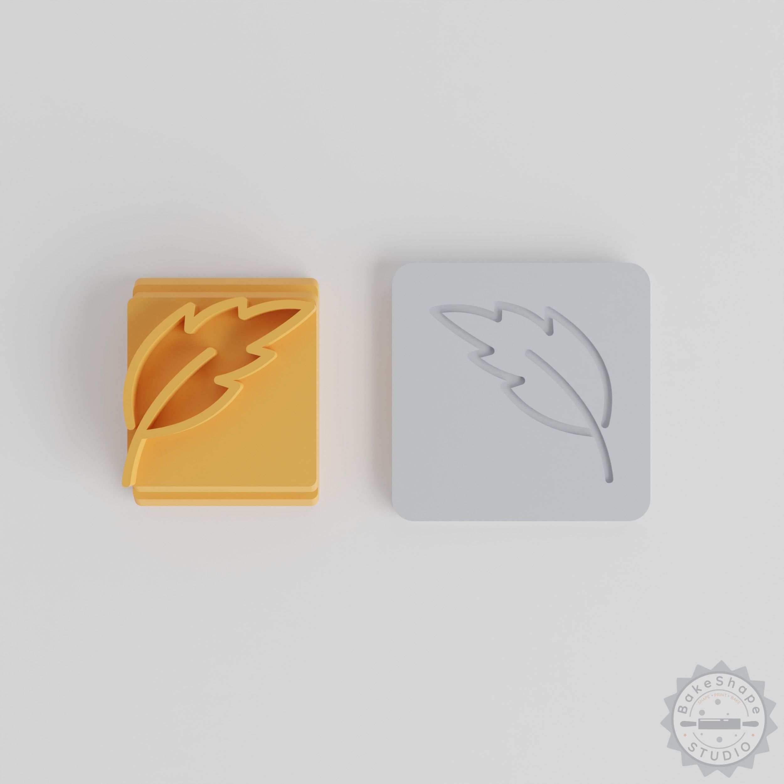 Leaf Stamp Tile Set, Five Sizes for Clay, Cookies, Fondant, Nature Motif, 20-40mm