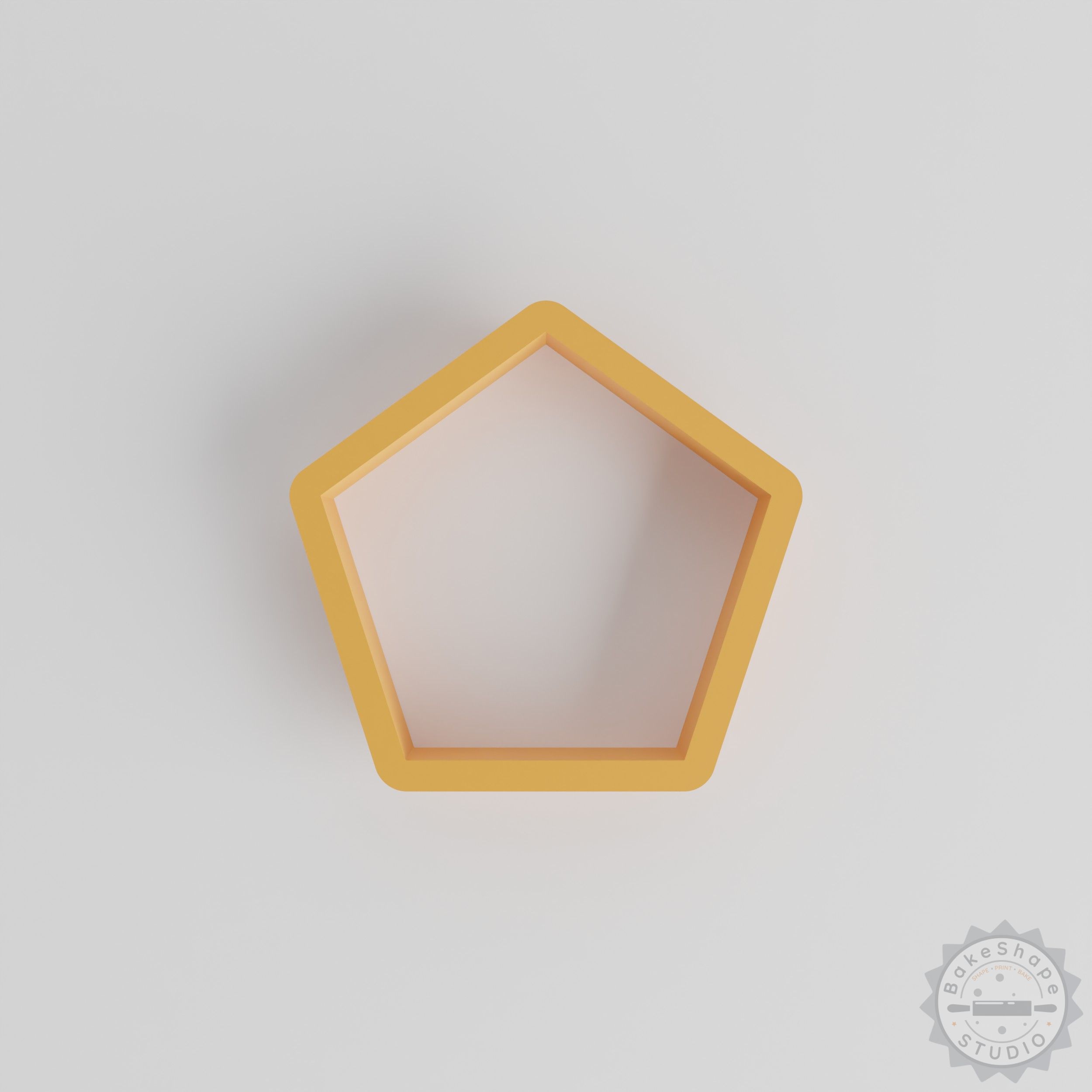 Pentagon shape cutter set STL for 3D printing with 18 sizes for cookie, fondant, and clay crafting