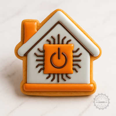 Decorated example 1 of Home Technology Shape Cutter & Stamp Set, 6 Pieces, Cookie & Fondant Designs, Sizes S/M/L