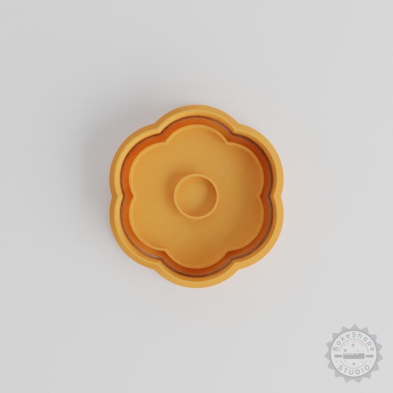 Buttercup Flower Shape Cutter and Stamp Set, 6-Piece for Cookies and Fondant, S/M/L Sizes
