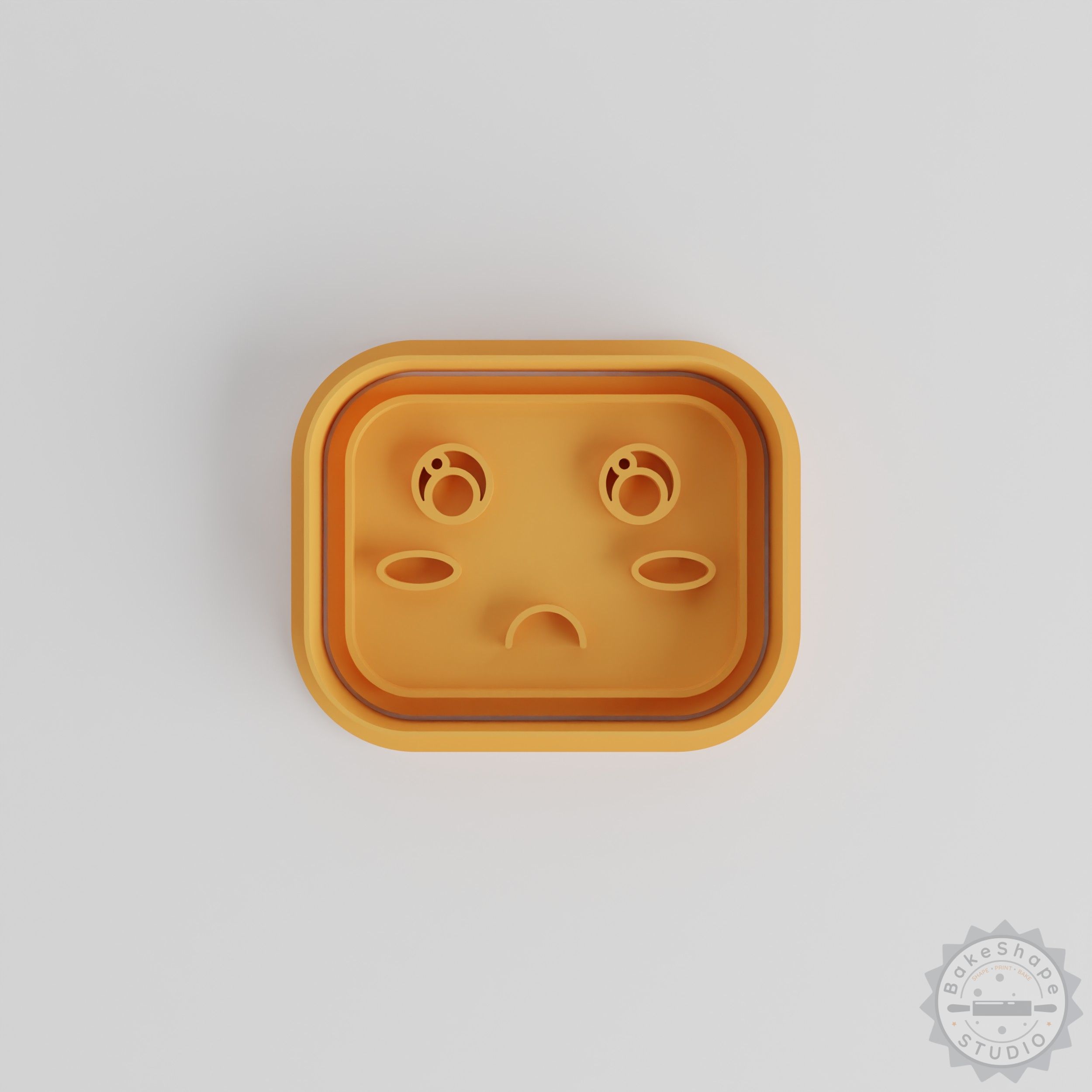 Kawaii Face Cookie Cutter and Stamp Set, 6-Piece, Emoticon Shape, Fondant Decoration Tools