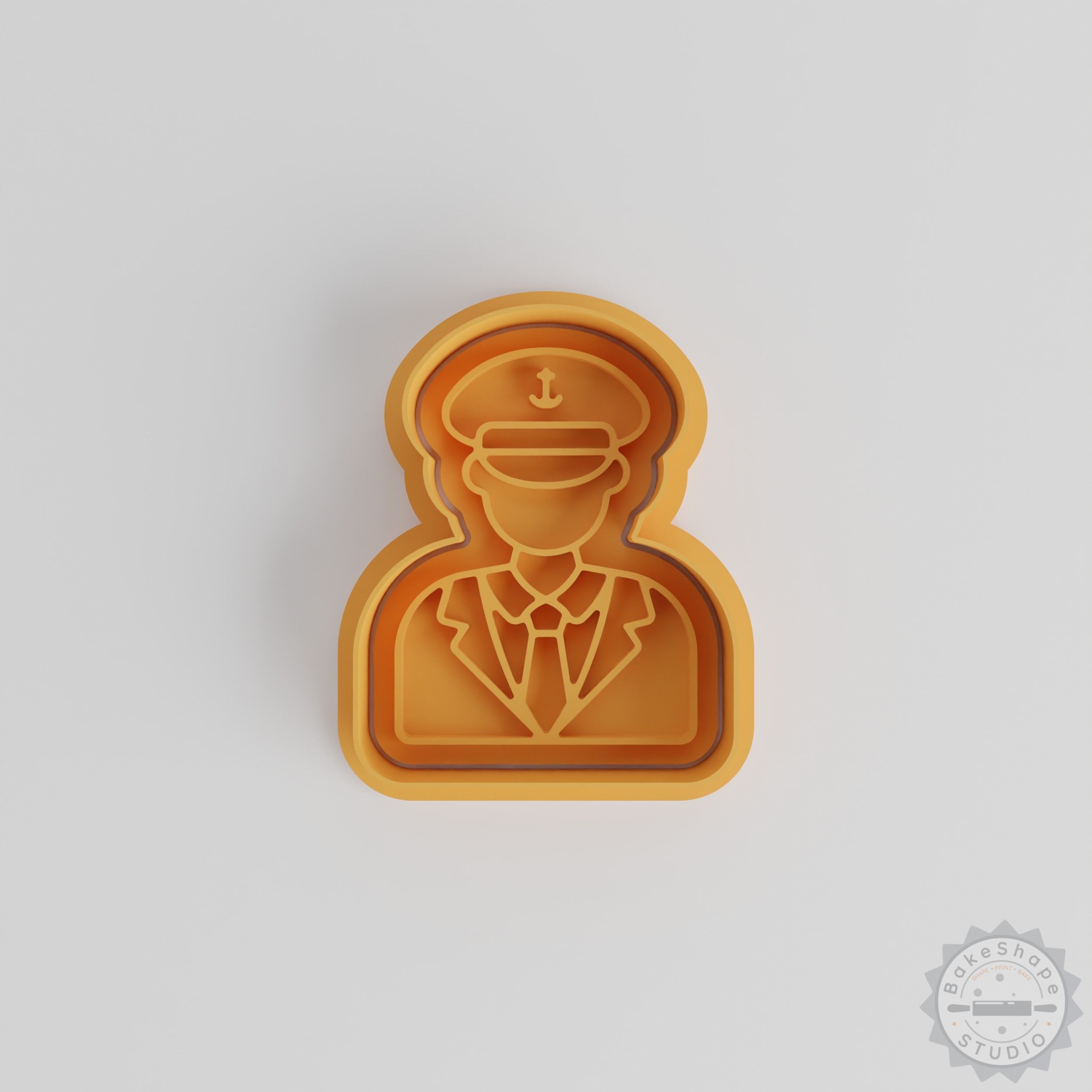Captain Cookie Cutter and Stamp Set, 6 Piece Set for Fondant and Cookies, Includes S/M/L Sizes
