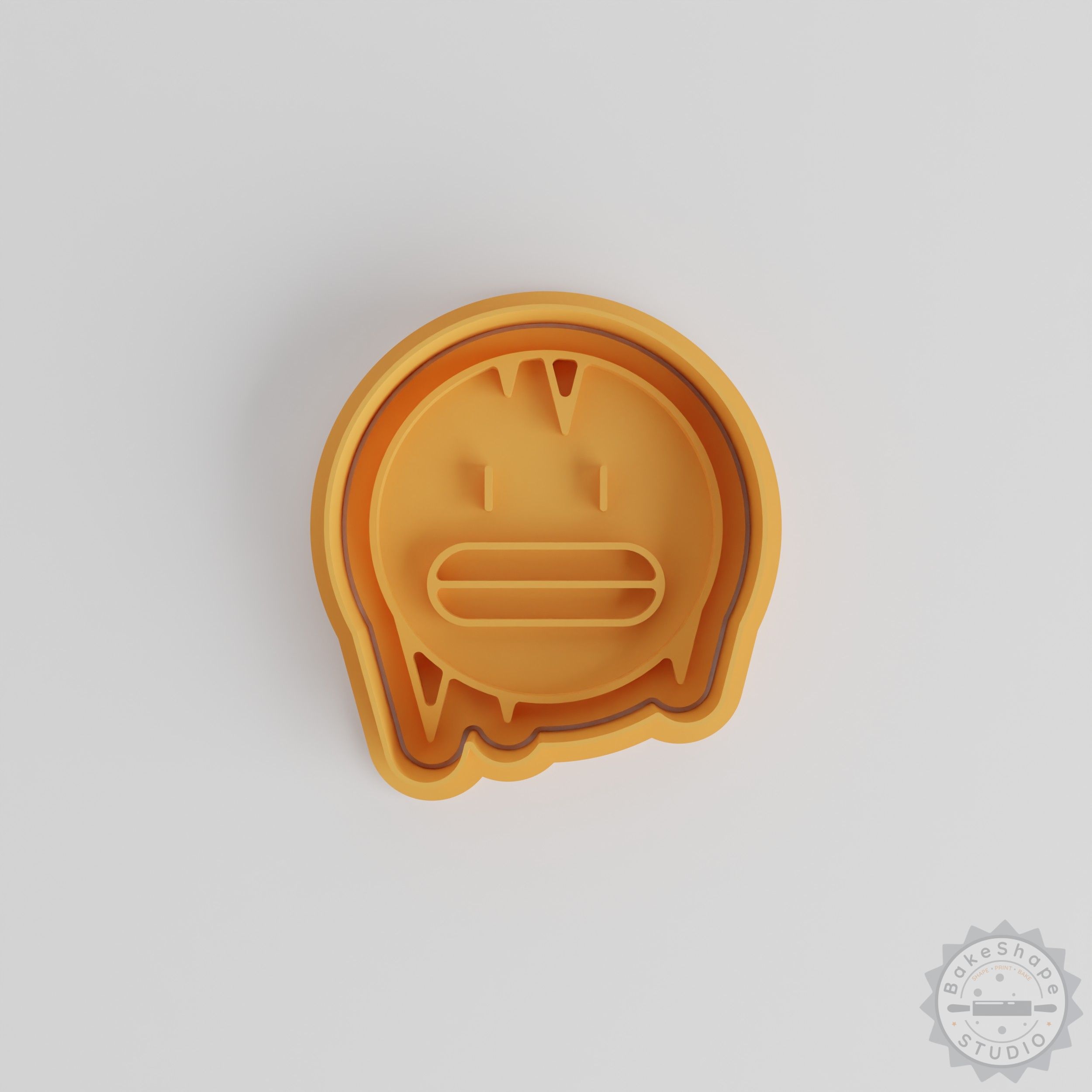 Cold Emoji Shape Cutter and Stamp Set, 6-Piece Cookie, Fondant, Baking Set, S/M/L Sizes