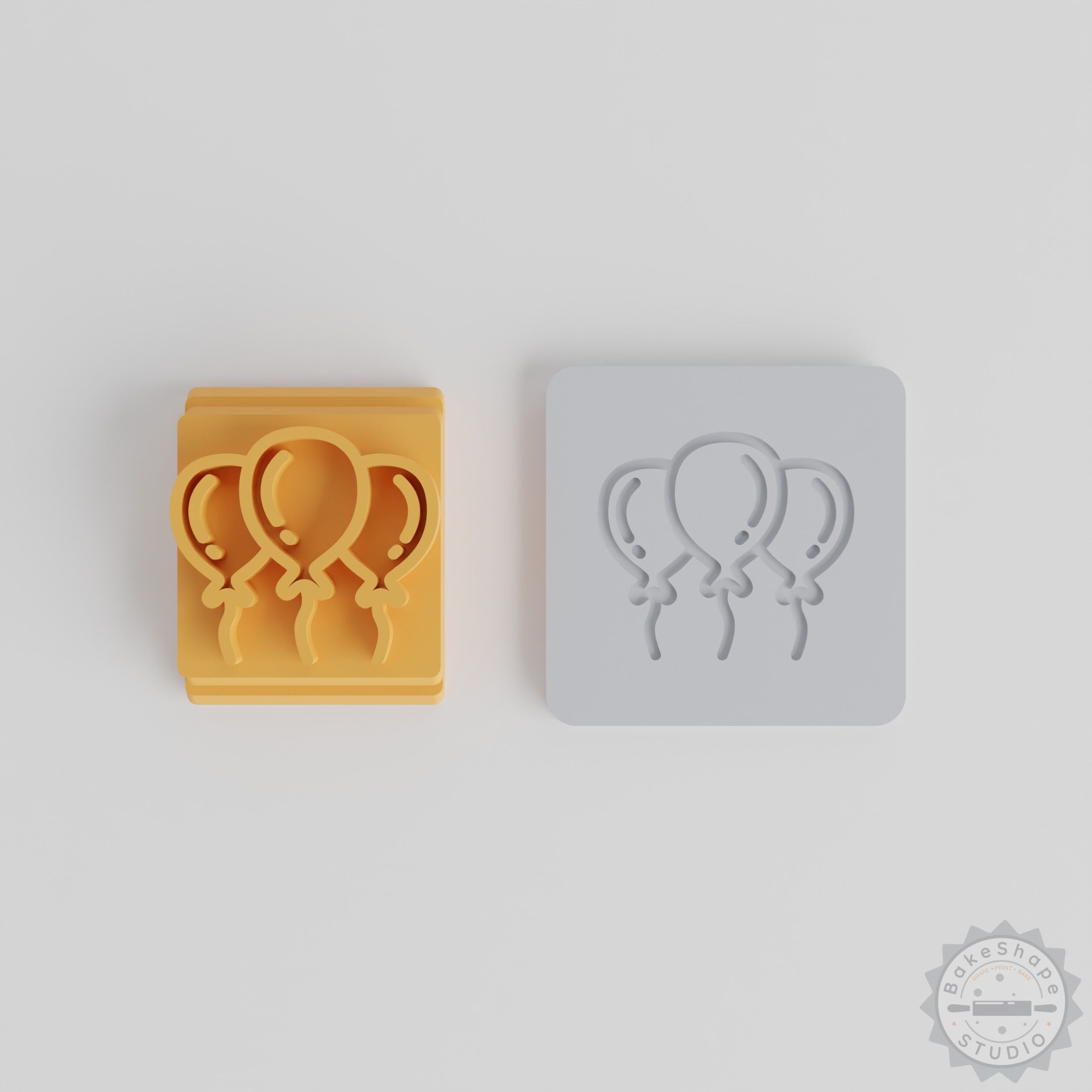 Balloon Stamp Tile Set for Clay, Cookies & Fondant - 5 Sizes, Perfect for Parties & Celebrations