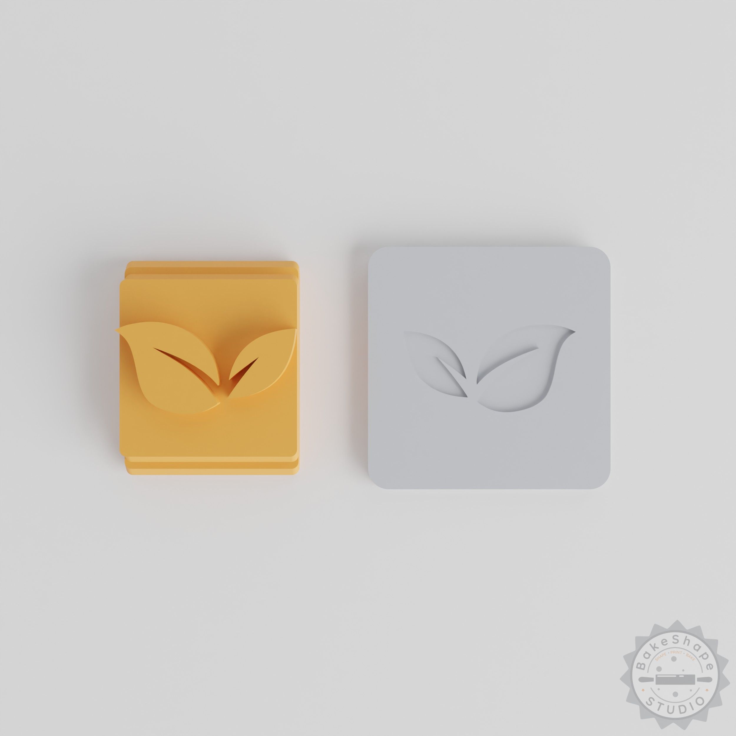 Leaf Stamp Tile Set, Multiple Sizes for Clay, Cookies, Fondant, Nature Motif Decor Tools
