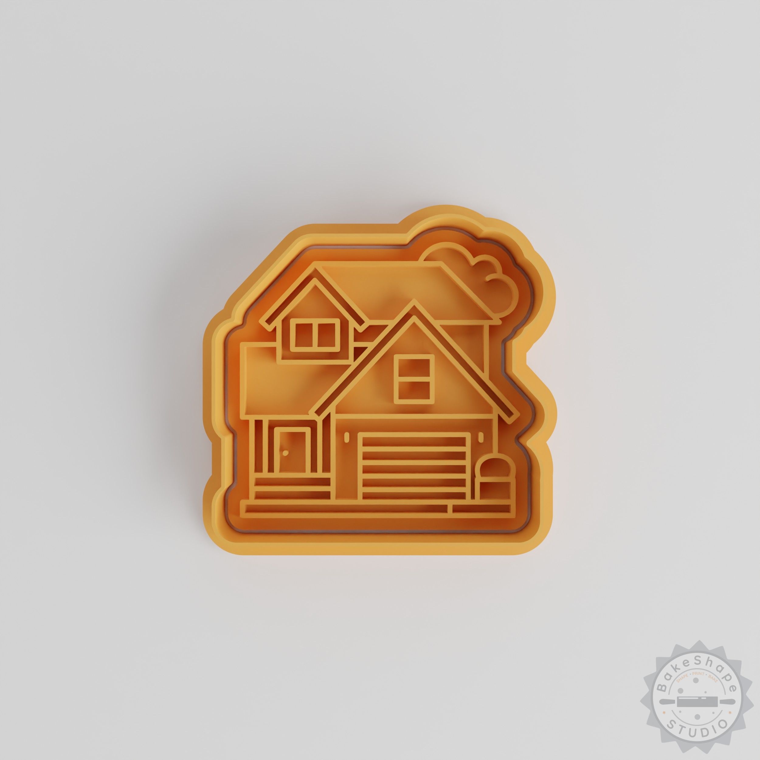 House Shape Cutter and Stamp Set, Perfect for Cookies, Fondant, 3 Sizes, 6 Pieces