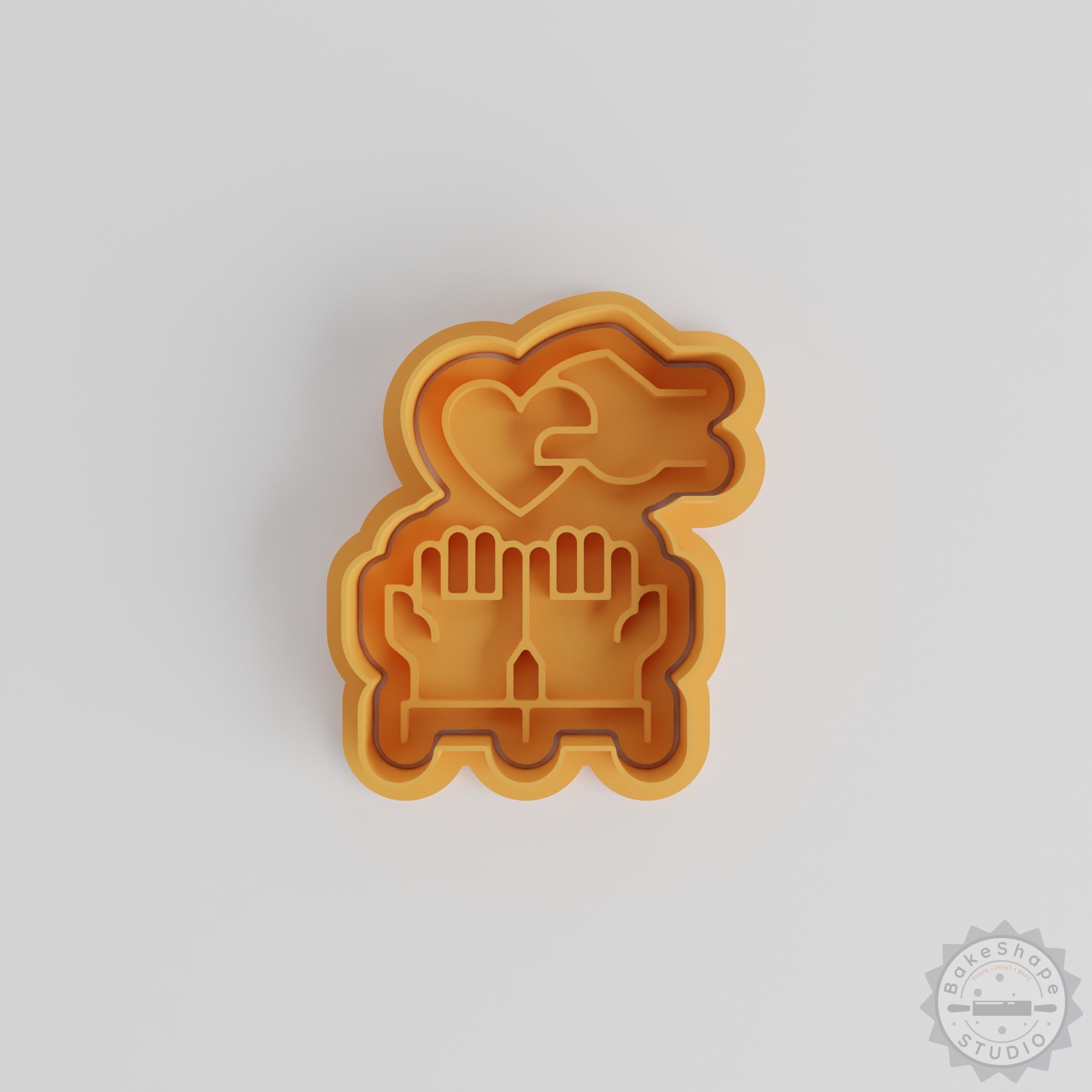Charity cookie cutter and stamp set STL for 3D printing, includes small, medium, and large sizes