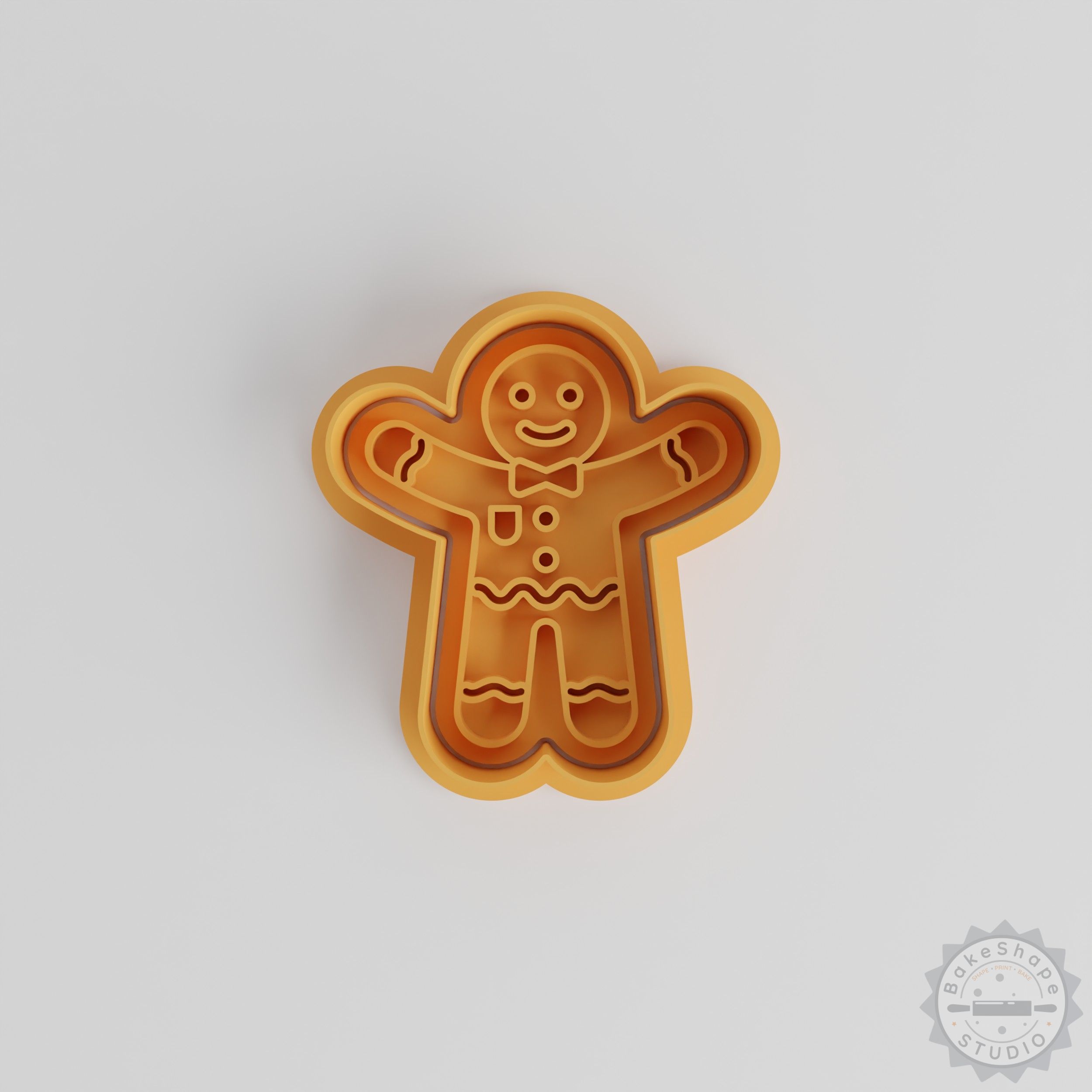 Gingerbread Boy Cookie Cutter & Stamp Set, 3 Sizes, Perfect for Holiday Baking