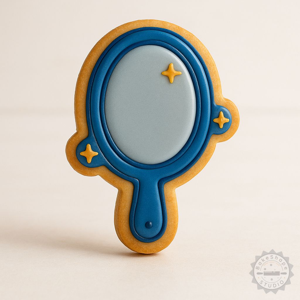 Magic Mirror cookie cutter and stamp set STL for 3D printing in three sizes
