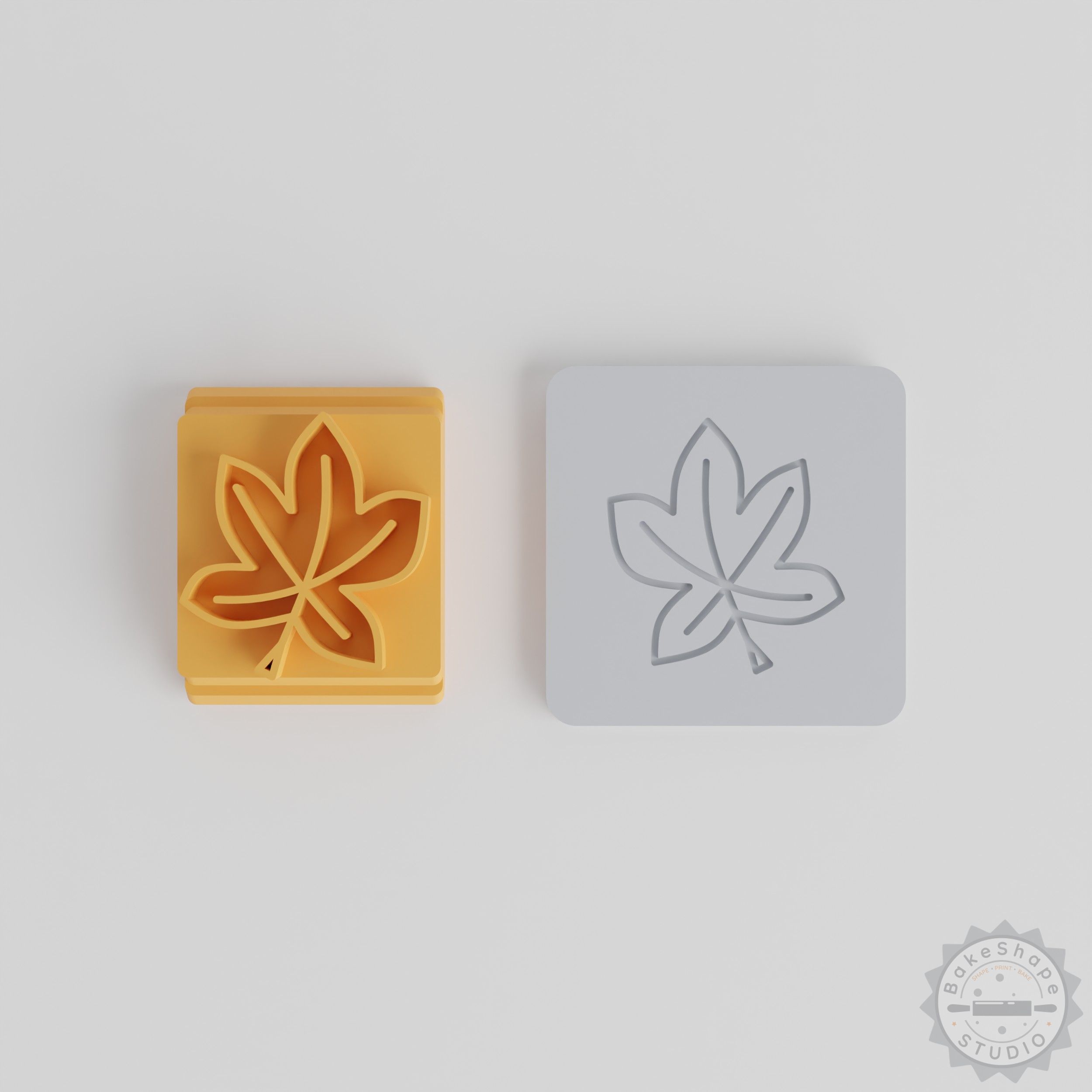 Leaf Stamp Tile Set for Clay, Cookies, Fondant - 5 Sizes (20-40mm)