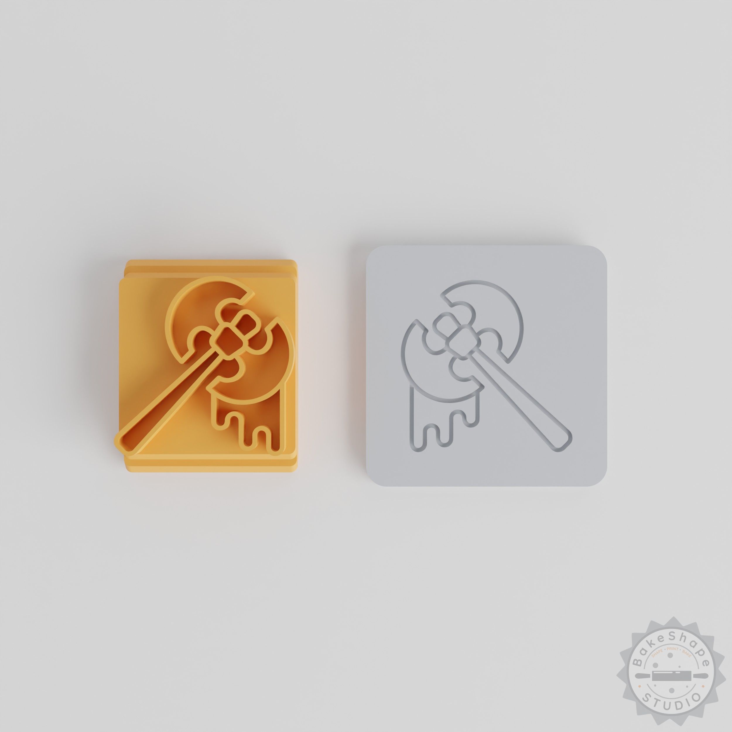 Halloween Bloody Axe Stamp Set, 5 Sizes, Perfect for Clay, Cookies, Fondant